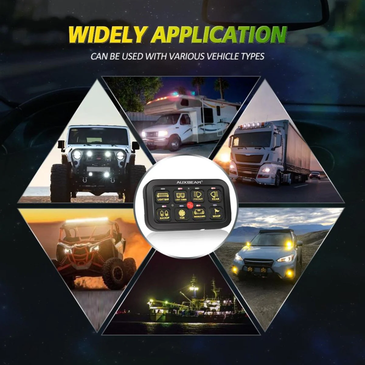 Auxbeam RGB 8 Gang Switch Control Panel with Bluetooth Control - Image 12