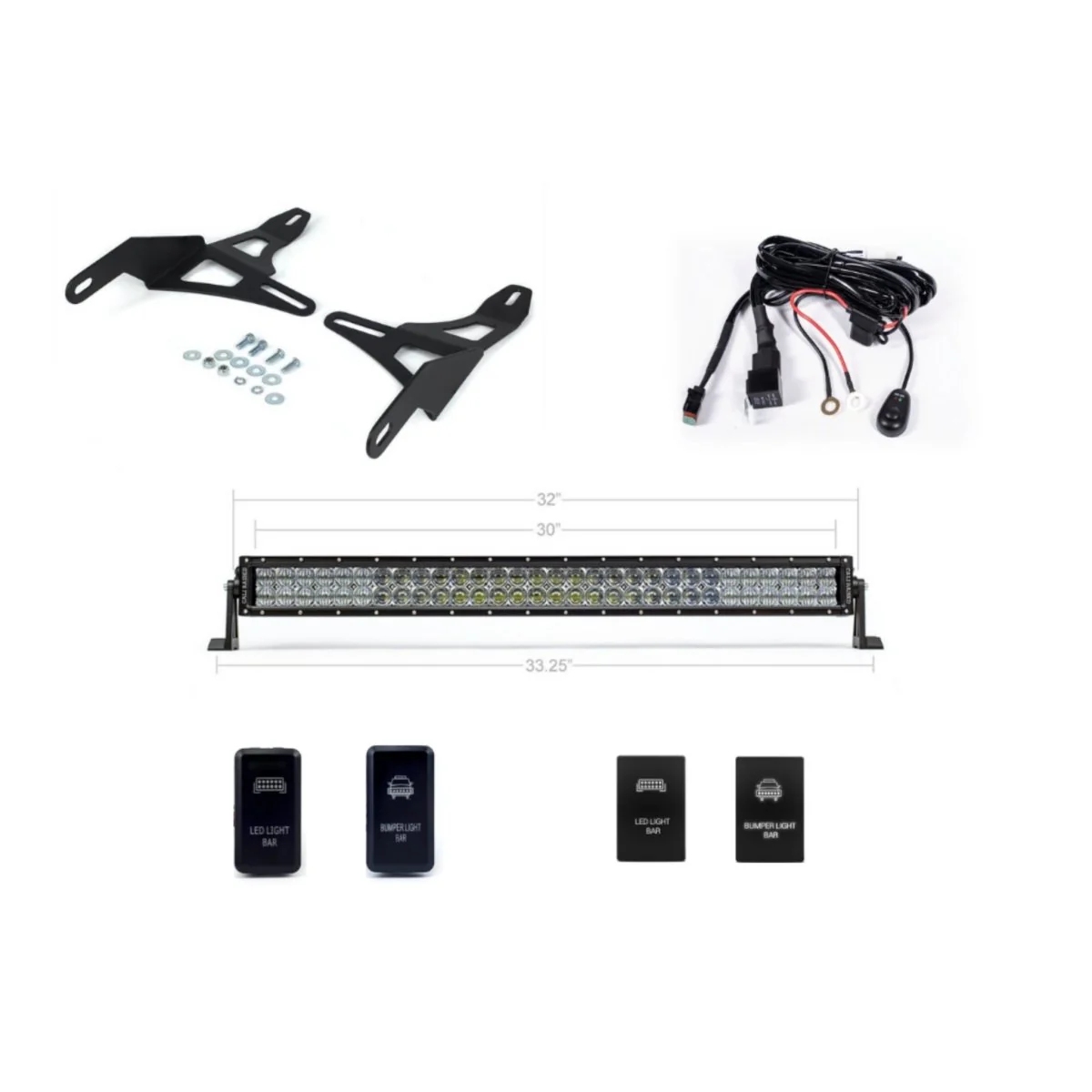 Cali Raised 32" Lower Bumper Hidden LED Light Bar Kit for Tacoma (2016-2023) - Image 3