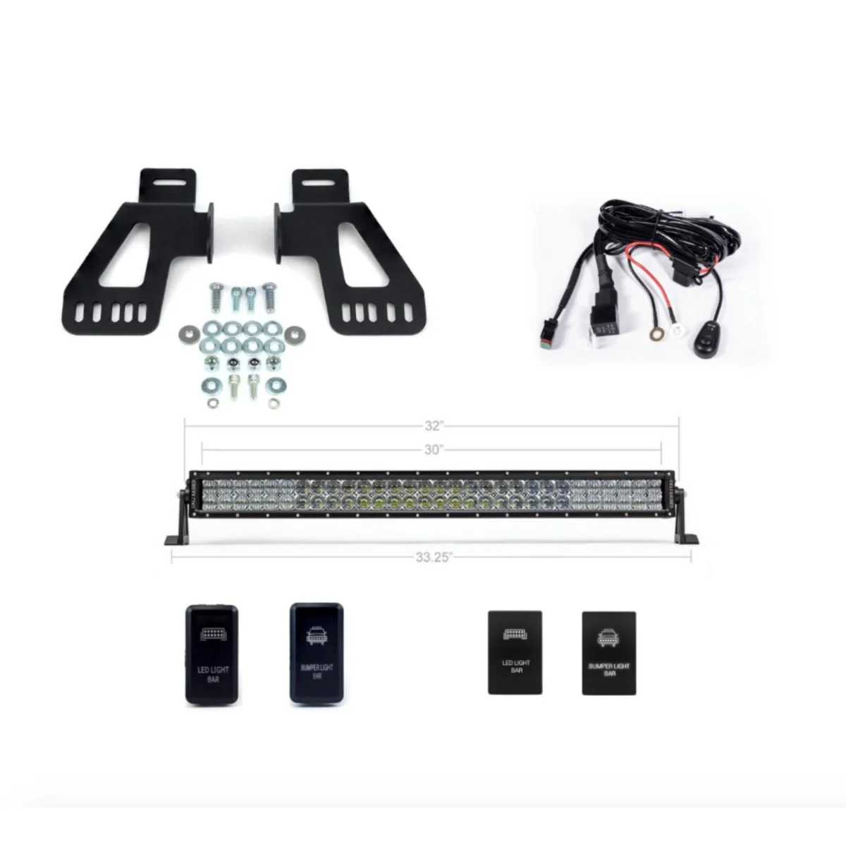 Cali Raised 32" Upper Grille Hidden LED Light Bar Kit for Tacoma (2016-2023) - Image 4