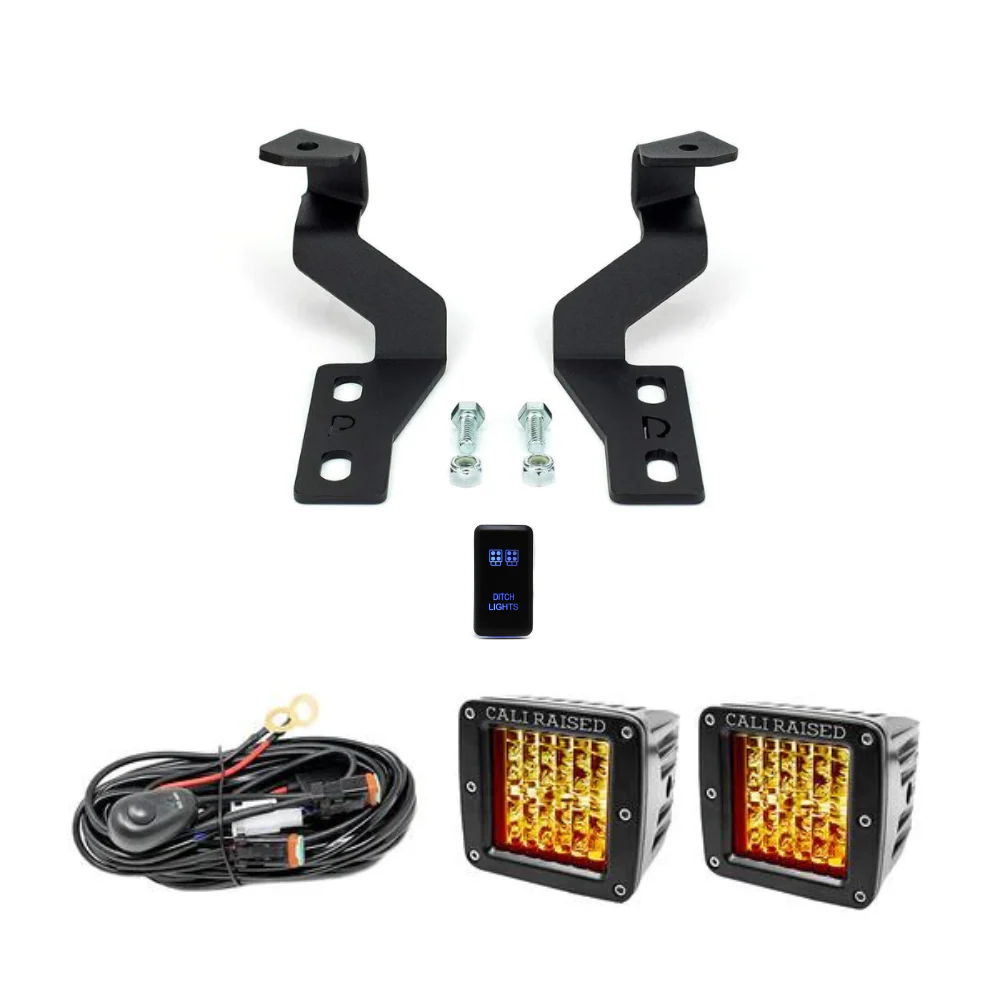 Cali Raised Low Profile Ditch Light Brackets Kit for 4Runner (2003-2009) - Image 4