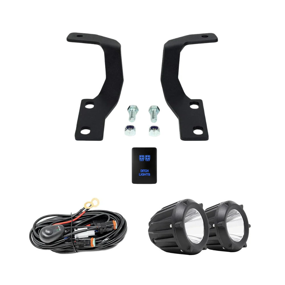 Cali Raised Low Profile LED Ditch Light Brackets Kit for 4Runner (2010-2024) - Image 12