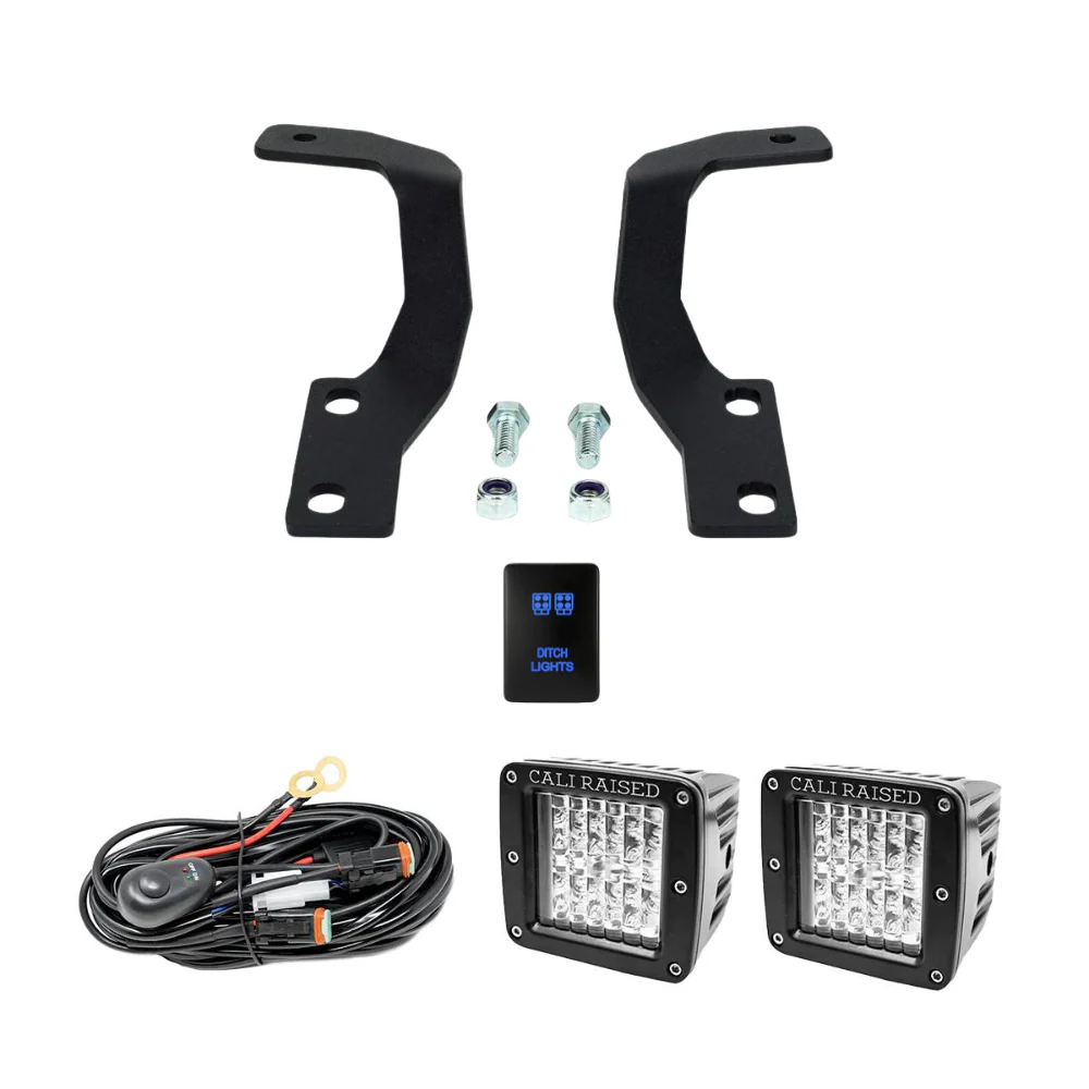 Cali Raised Low Profile LED Ditch Light Brackets Kit for 4Runner (2010-2024) - Image 13