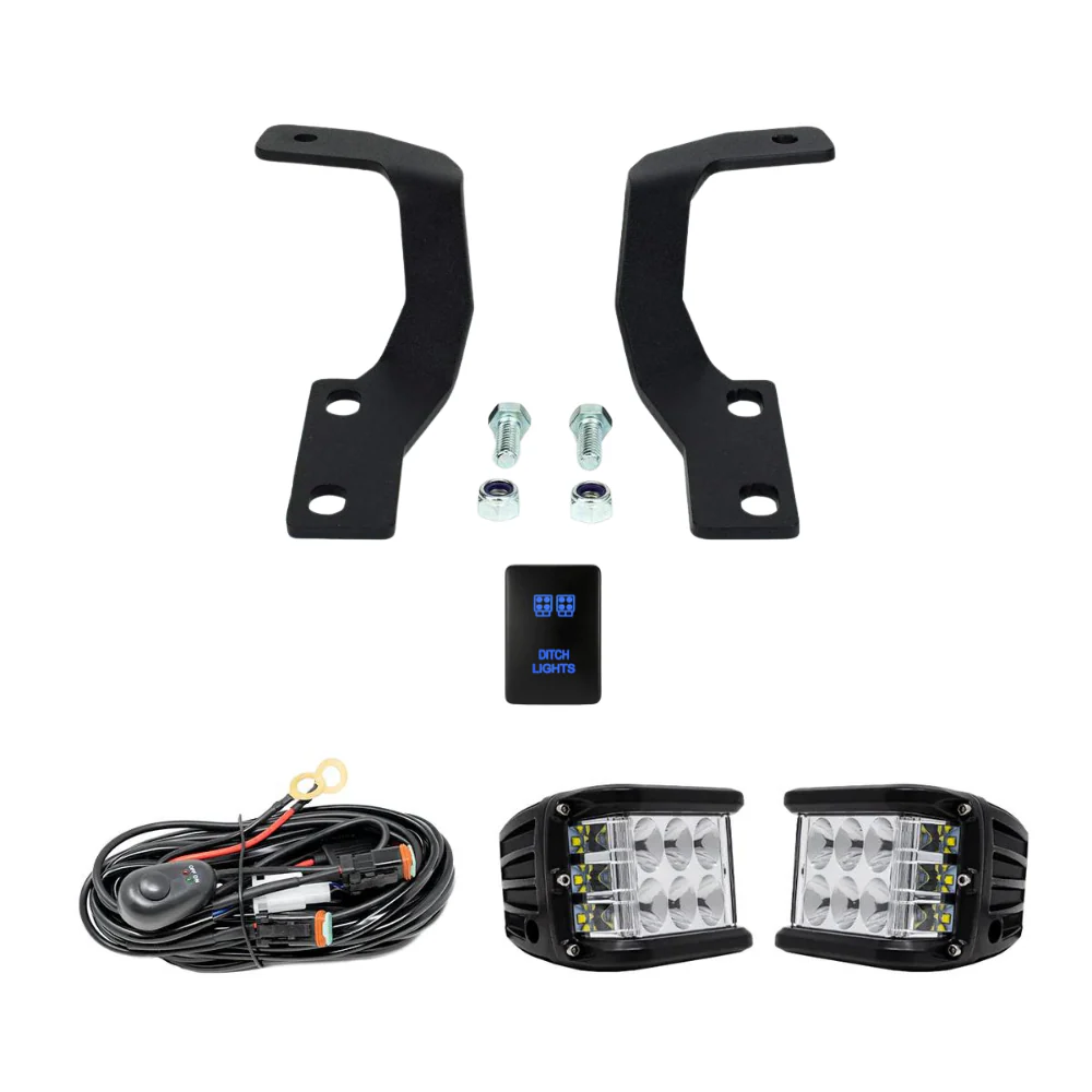 Cali Raised Low Profile LED Ditch Light Brackets Kit for 4Runner (2010-2024) - Image 14