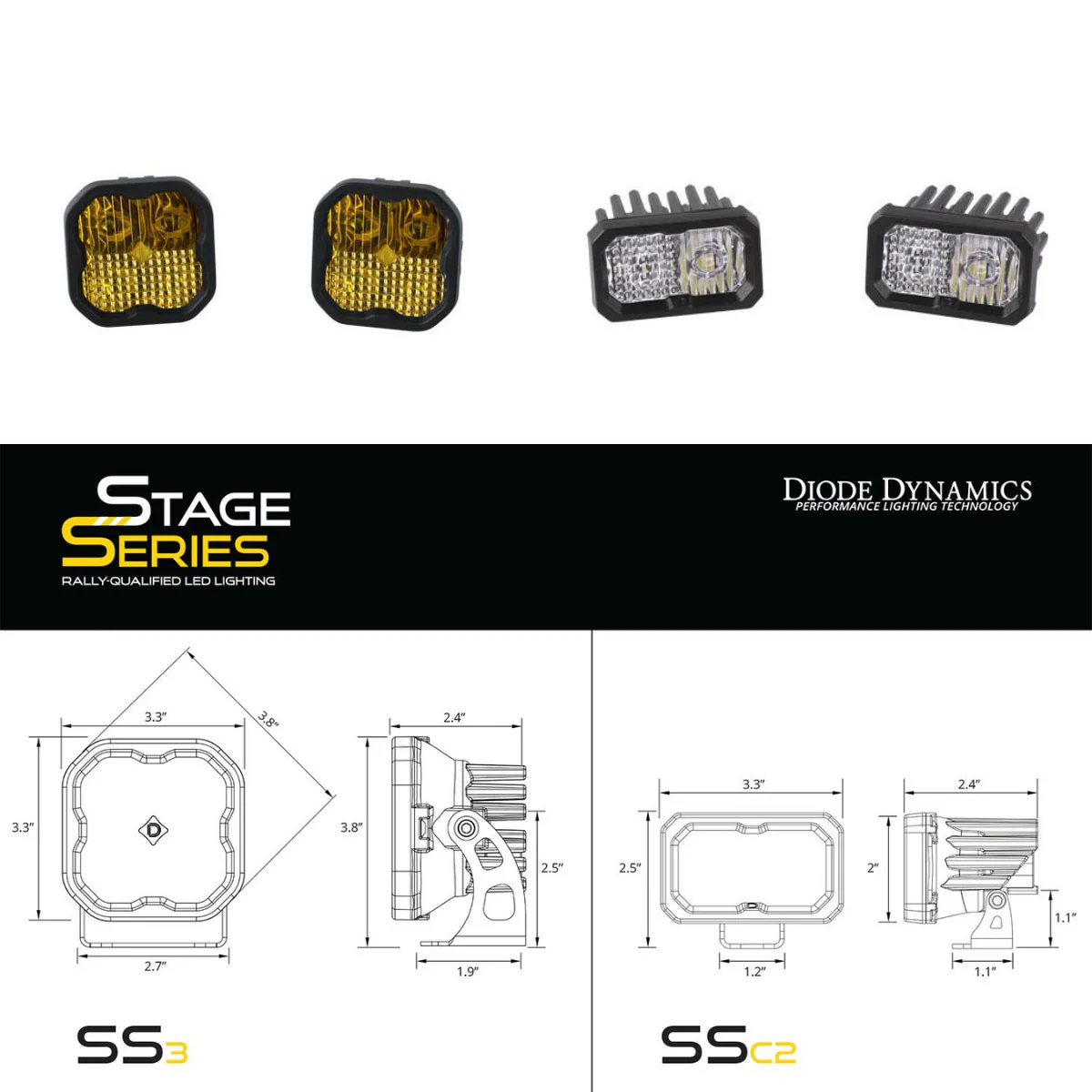 Diode Dynamics Stage Series Backlit Ditch Light Kit for Tacoma (2024-2025) - Image 6