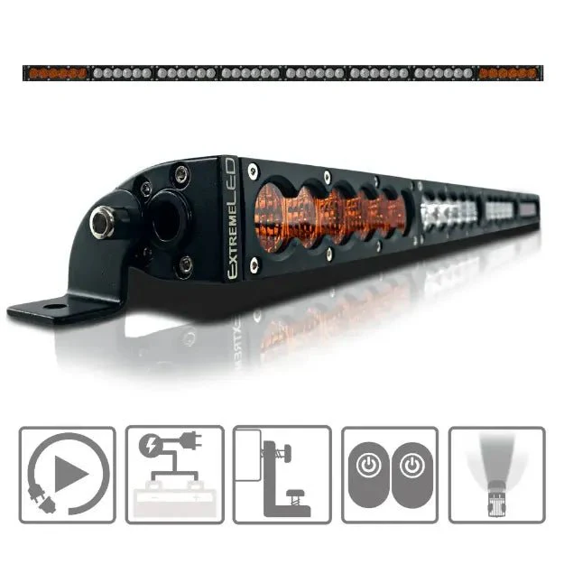 Extreme LED X6S Slim Amber/White LED Light Bar & Harness - Image 14