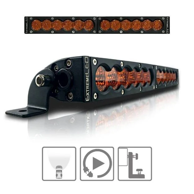 Extreme LED X6S Slim Amber/White LED Light Bar & Harness - Image 7