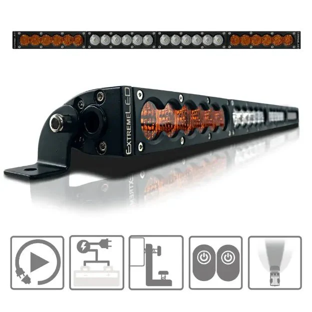 Extreme LED X6S Slim Amber/White LED Light Bar & Harness - Image 9