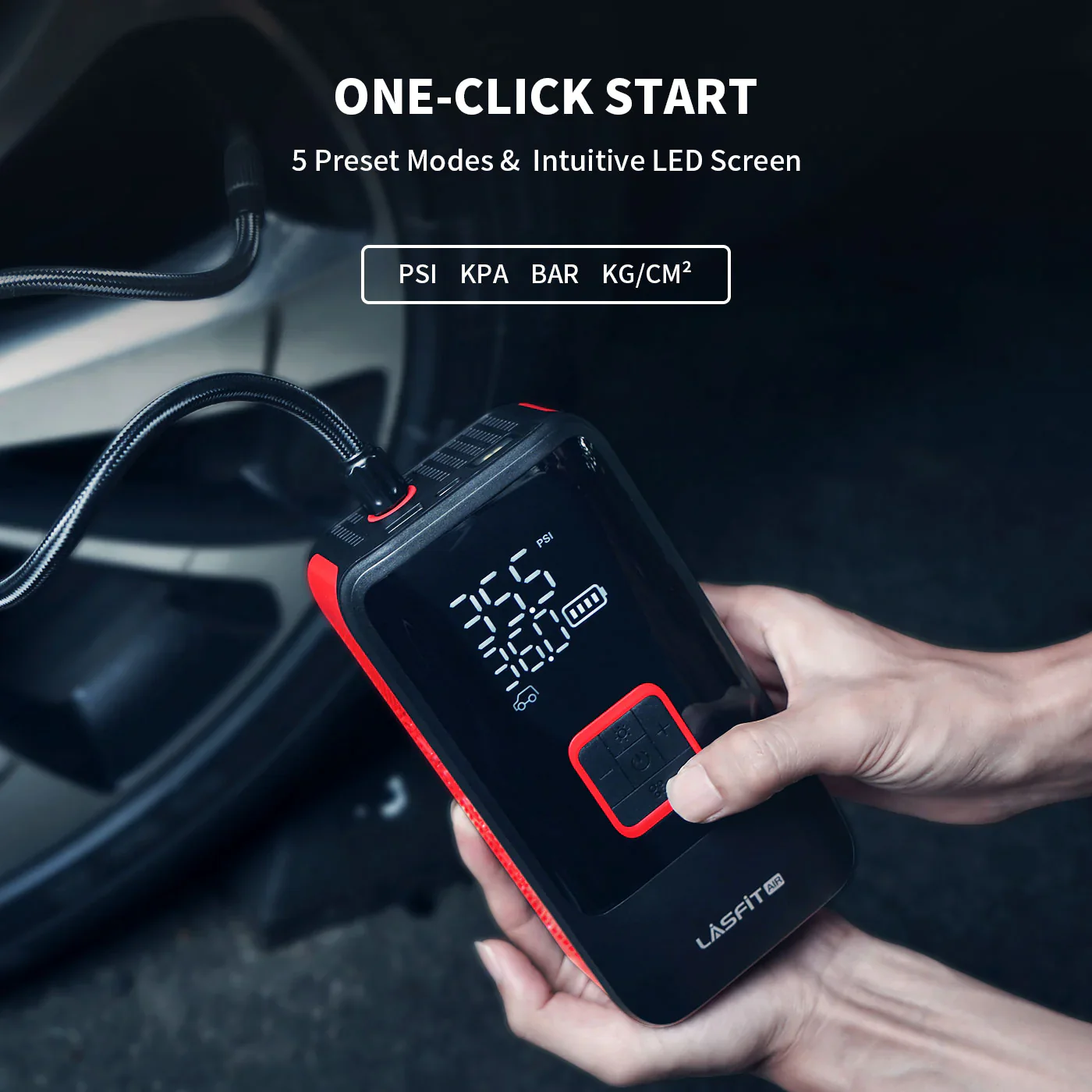 Lasfit Air TK1 Portable Cordless Dual-Pump Compressor - Image 8