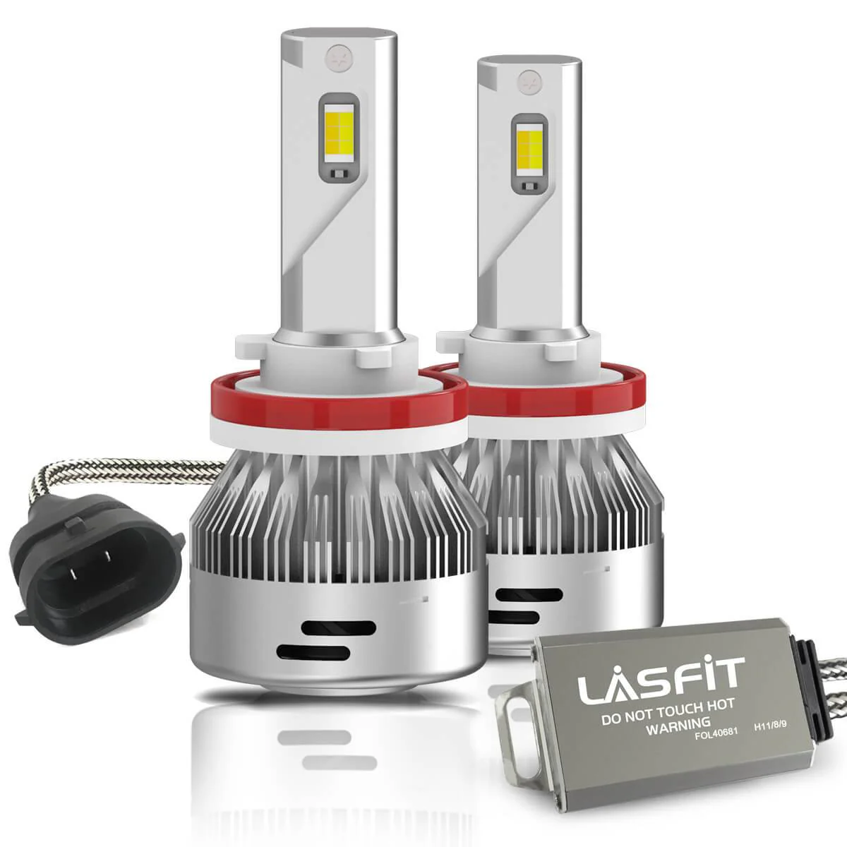 Lasfit LD Plus Switchback H8 H11 H16 LED Fog Light Bulbs Flip Chip 60W 2 Modes | 2 Bulbs - Image 3