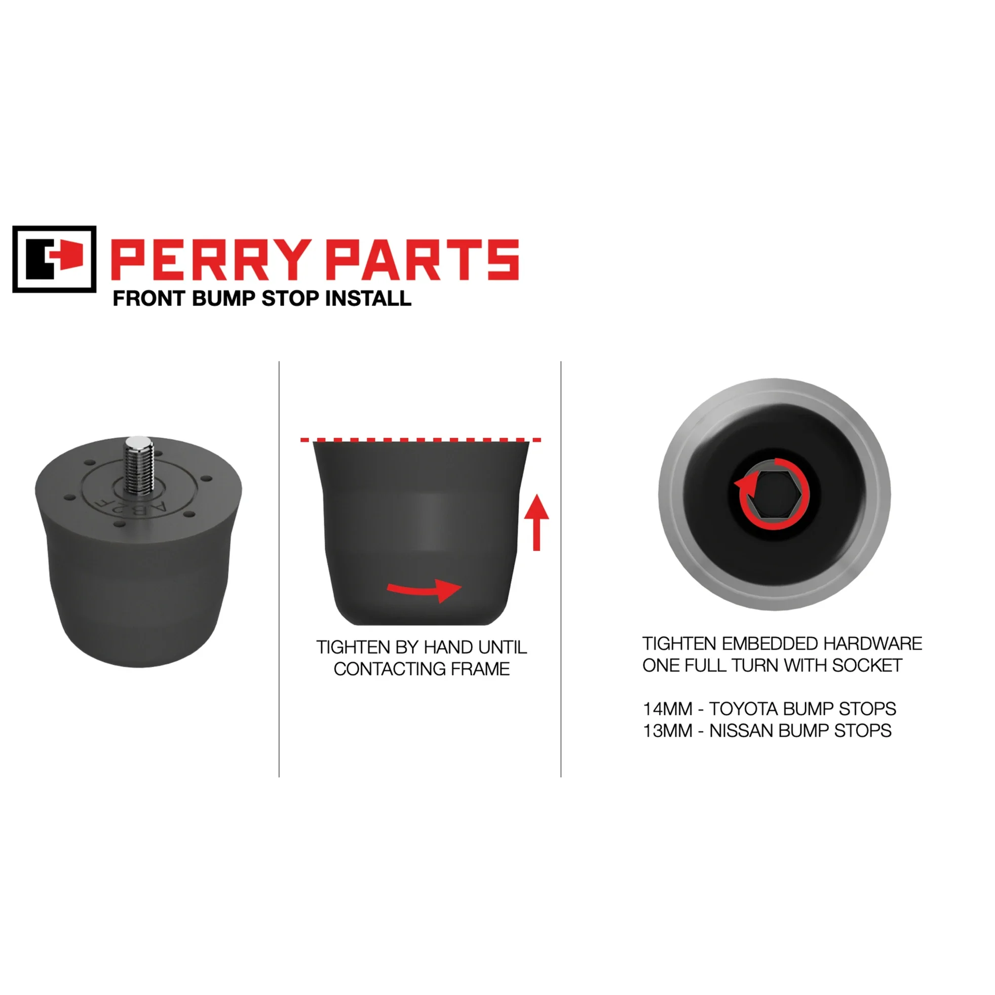 Perry Parts Front Bump Stops for 4Runner (2010-2024) - Image 4