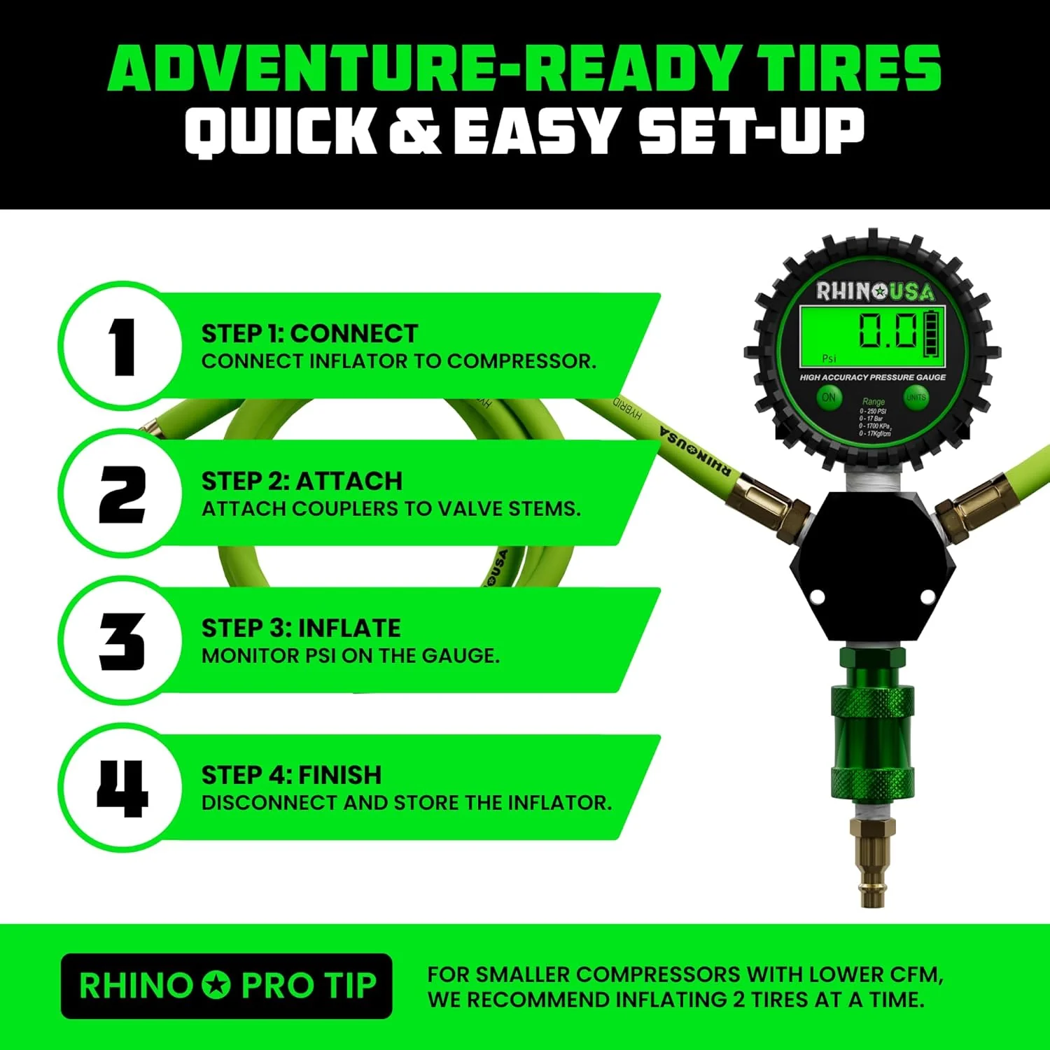 Rhino USA 4-Wheel Tire Inflation/Deflation System - Image 7