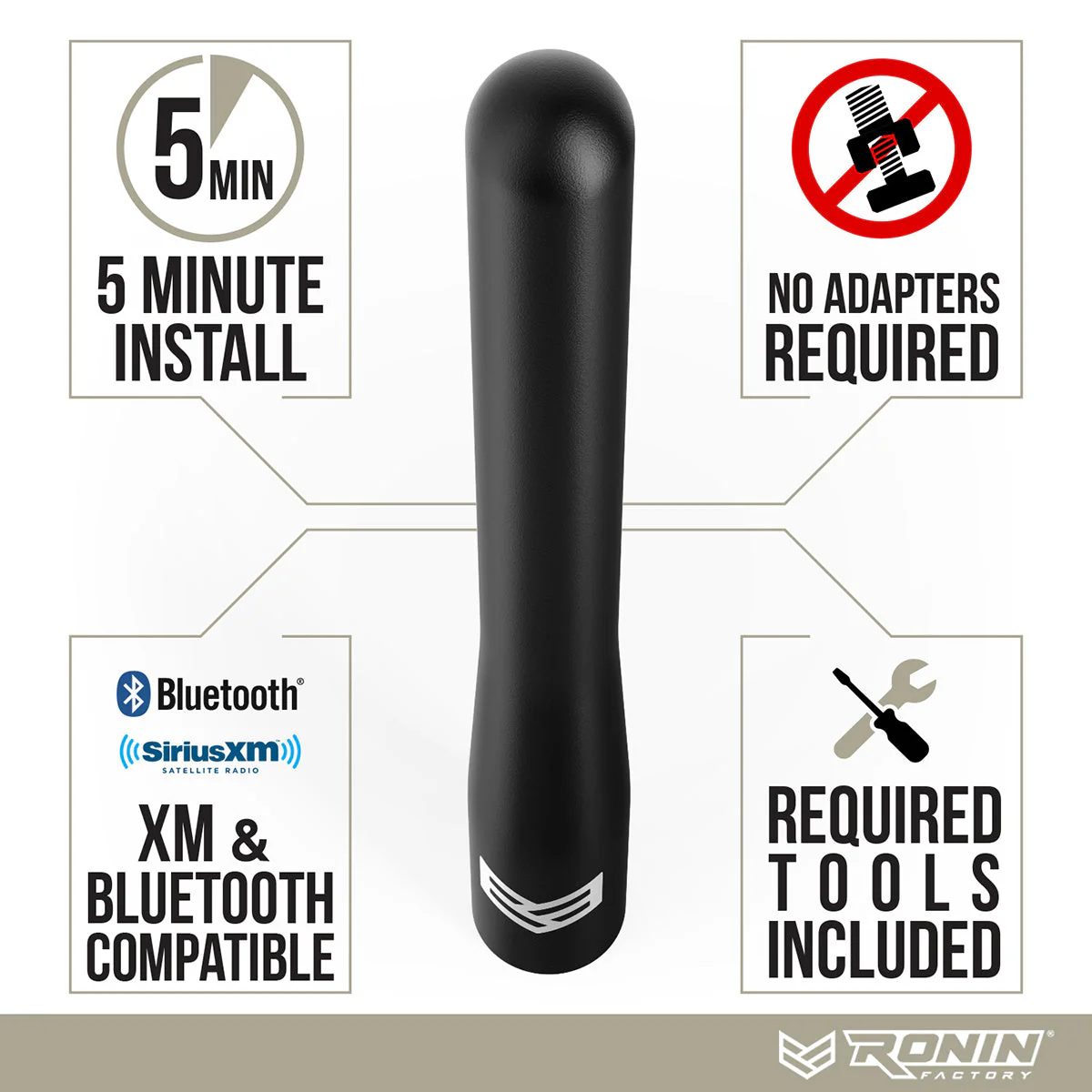 Ronin Tufflock™ Short Antenna (4 Inch) for 4Runner, Fj Cruiser, Tundra - Image 5