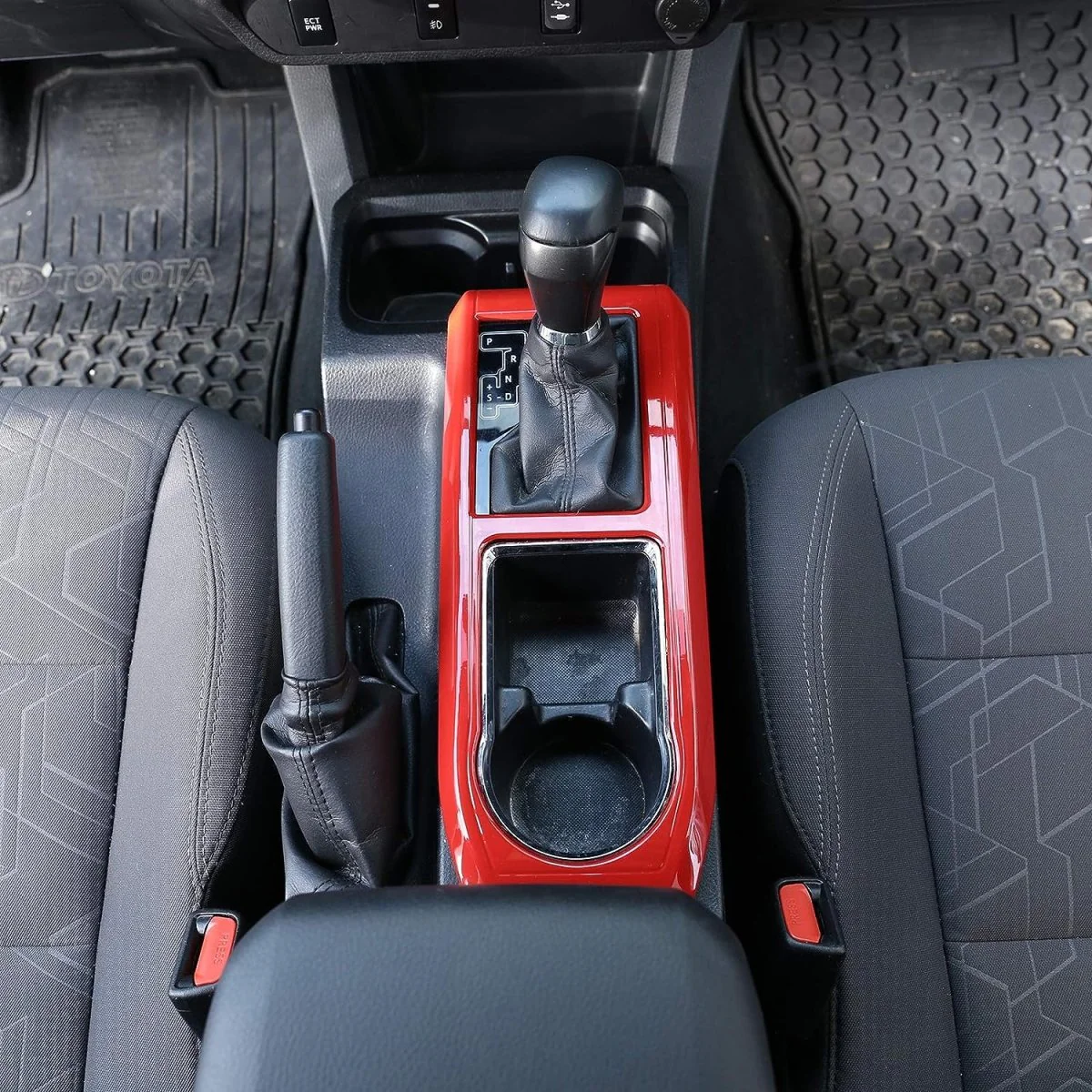 Shifter and Cup Holder Trim Cover for 2016-2023 Tacoma - Image 15