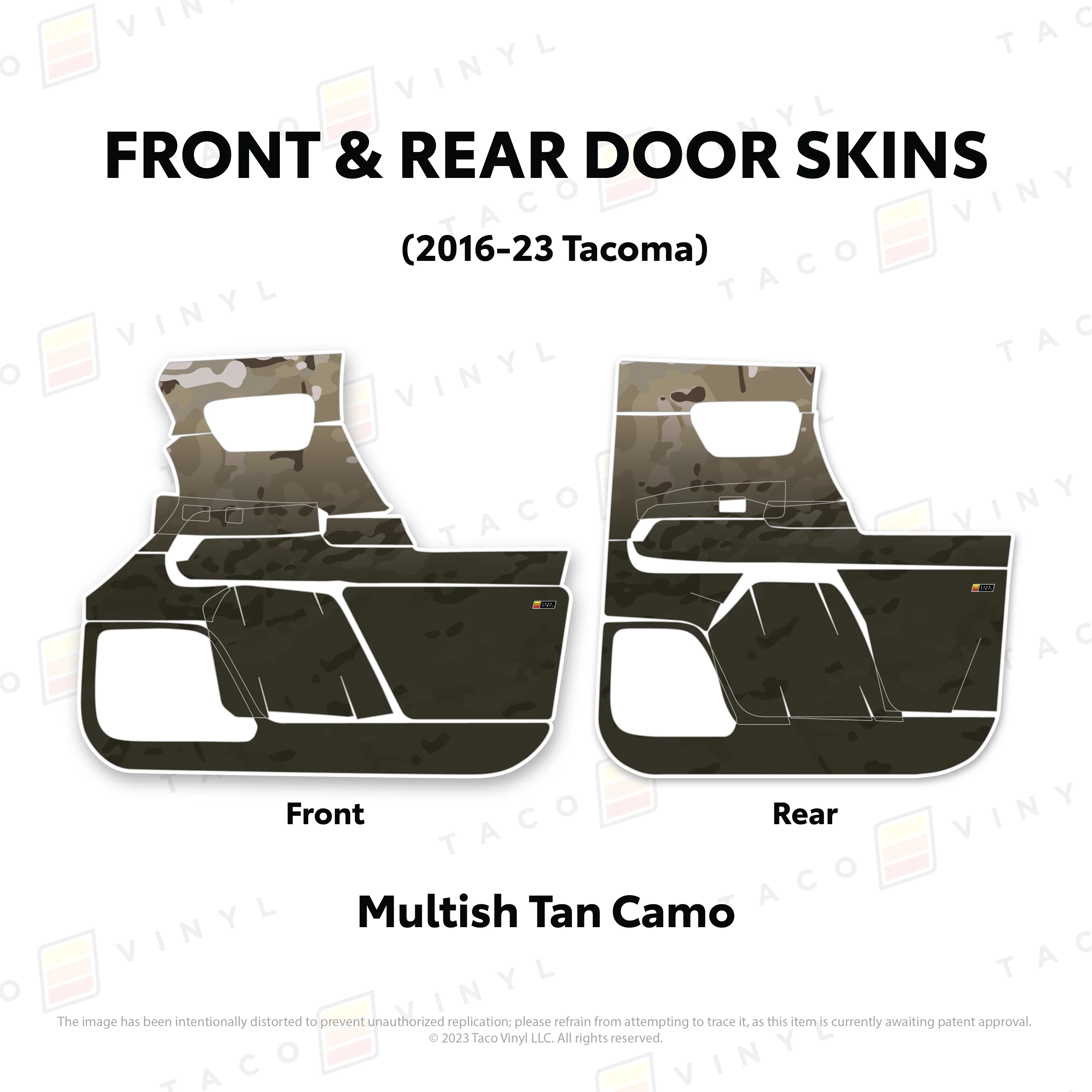 Taco Vinyl Door Skins for Tacoma (2016-2023) - Image 12