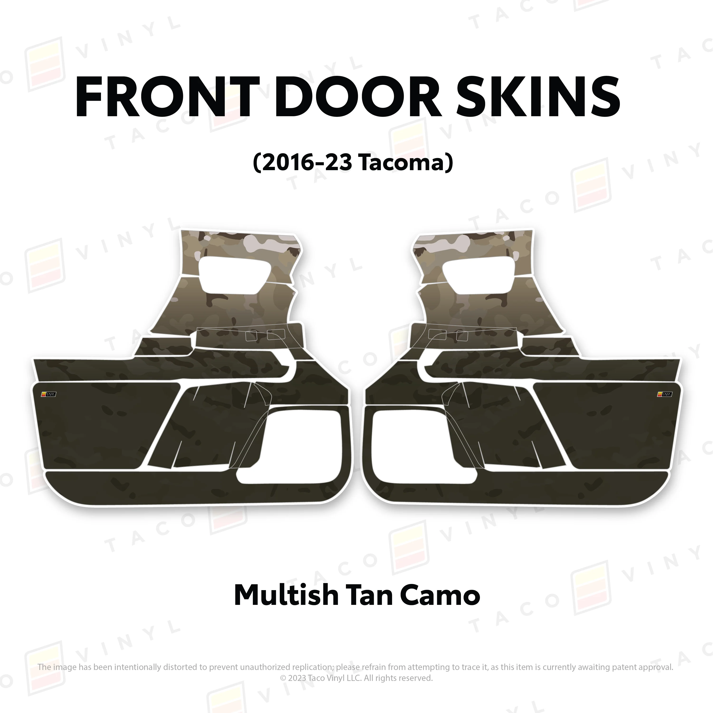 Taco Vinyl Door Skins for Tacoma (2016-2023) - Image 13