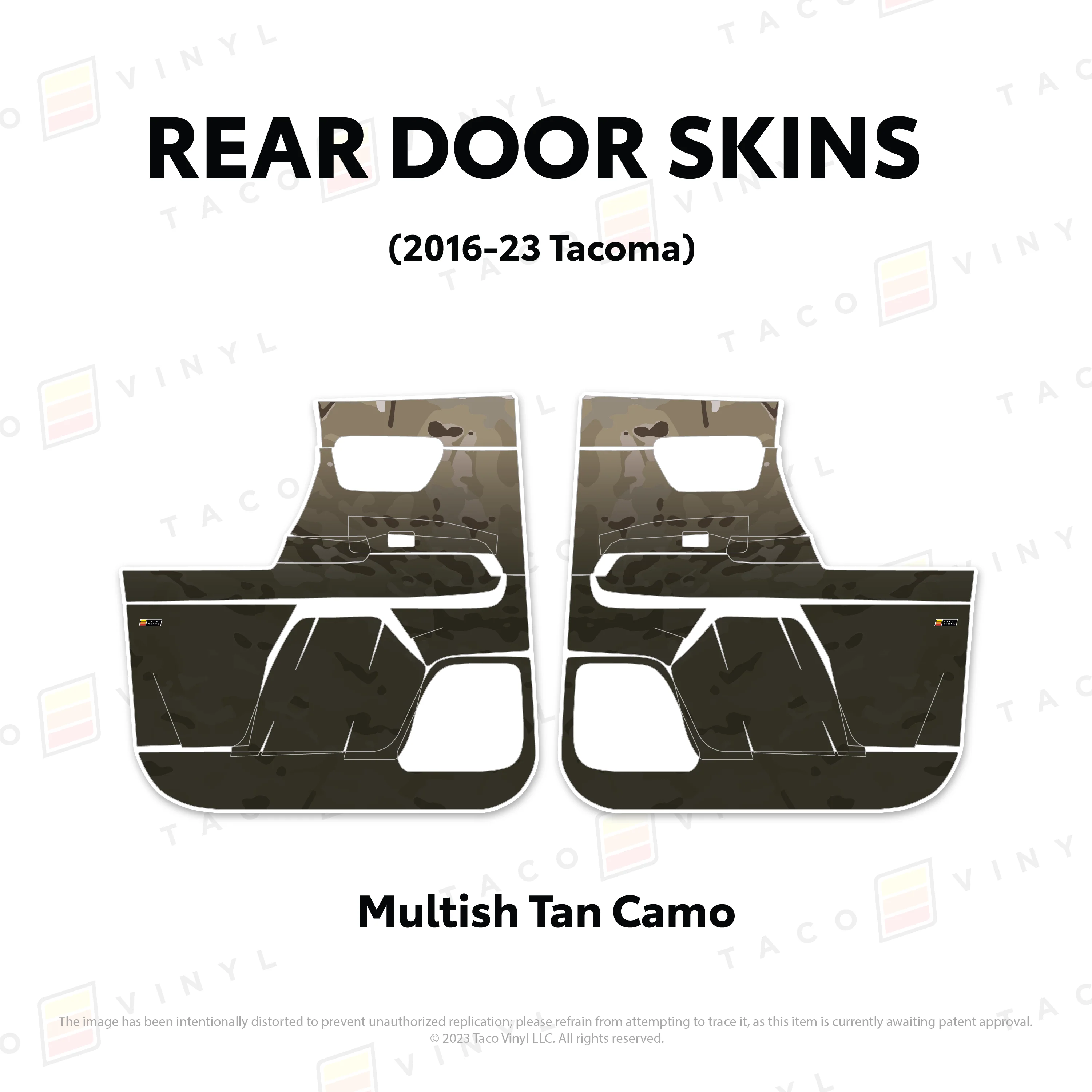 Taco Vinyl Door Skins for Tacoma (2016-2023) - Image 14