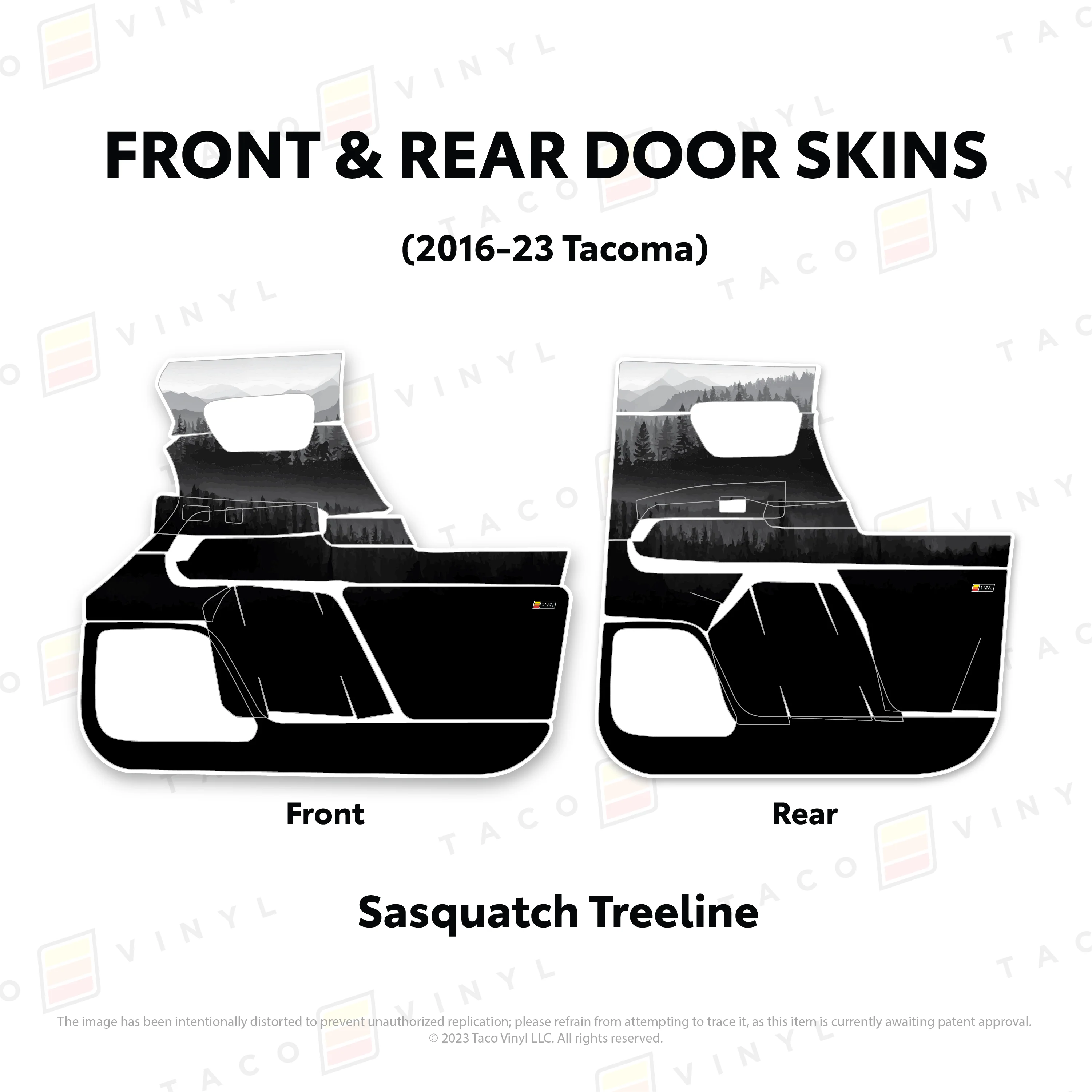 Taco Vinyl Door Skins for Tacoma (2016-2023) - Image 18