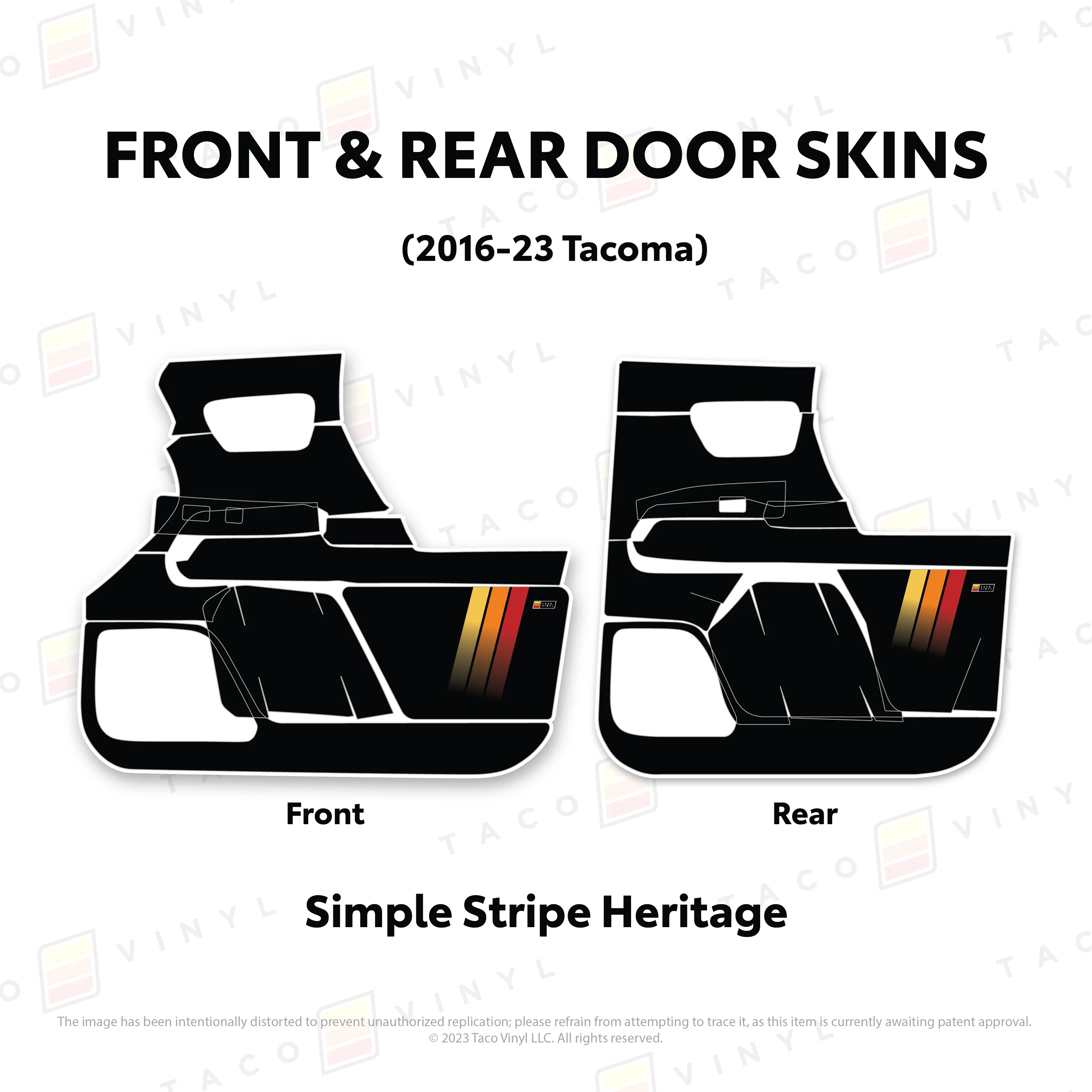Taco Vinyl Door Skins for Tacoma (2016-2023) - Image 21