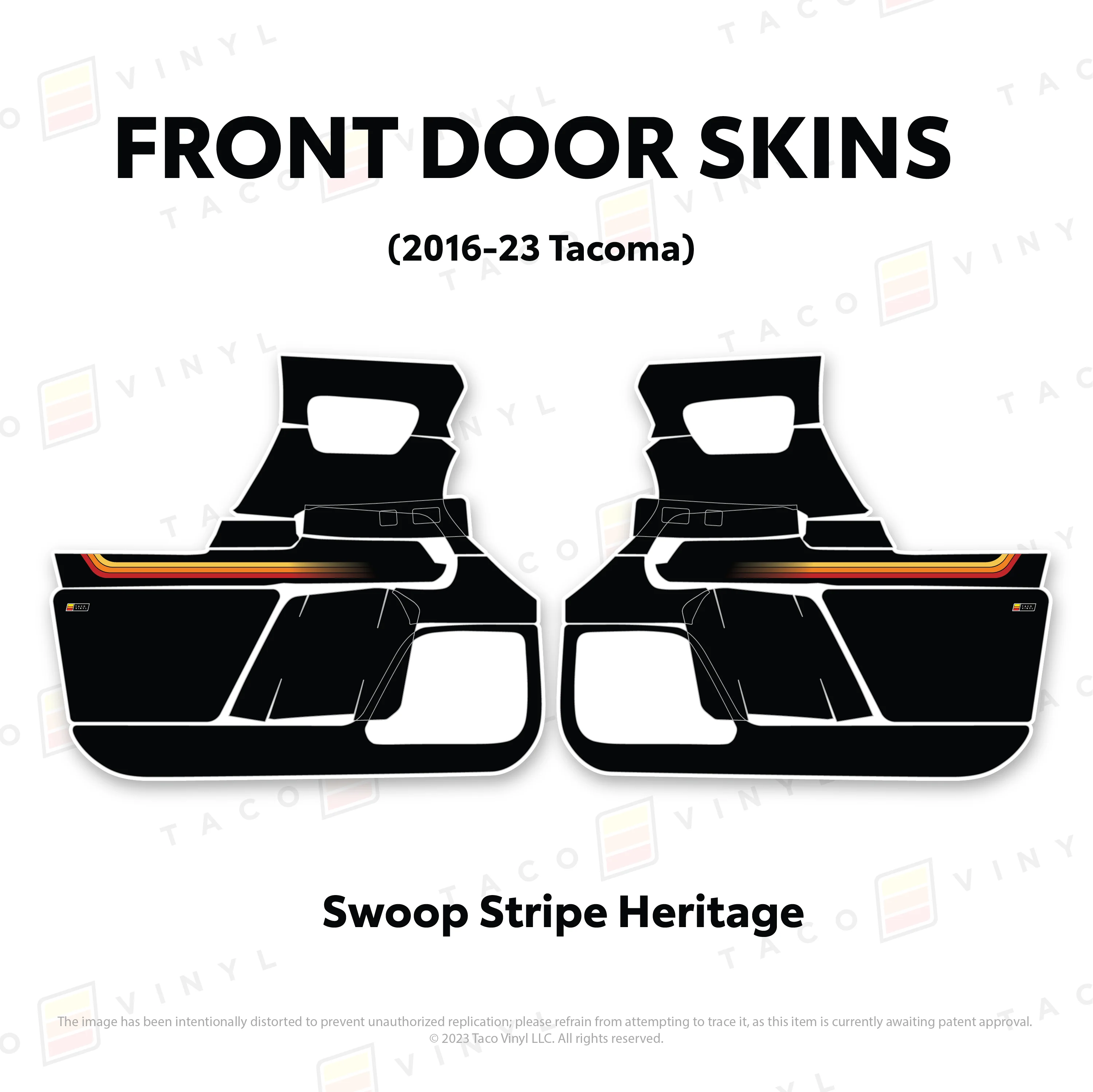 Taco Vinyl Door Skins for Tacoma (2016-2023) - Image 25