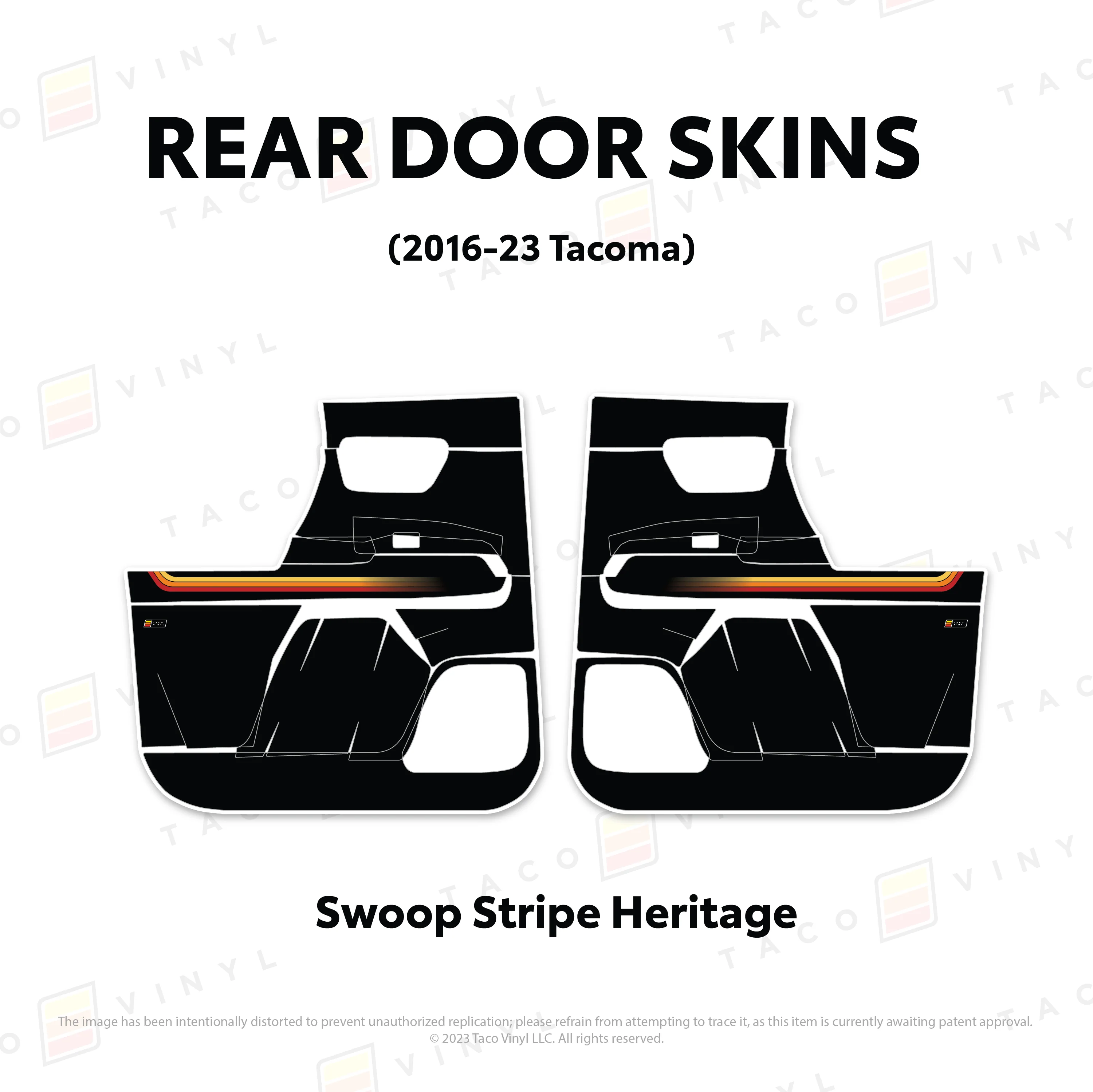 Taco Vinyl Door Skins for Tacoma (2016-2023) - Image 26
