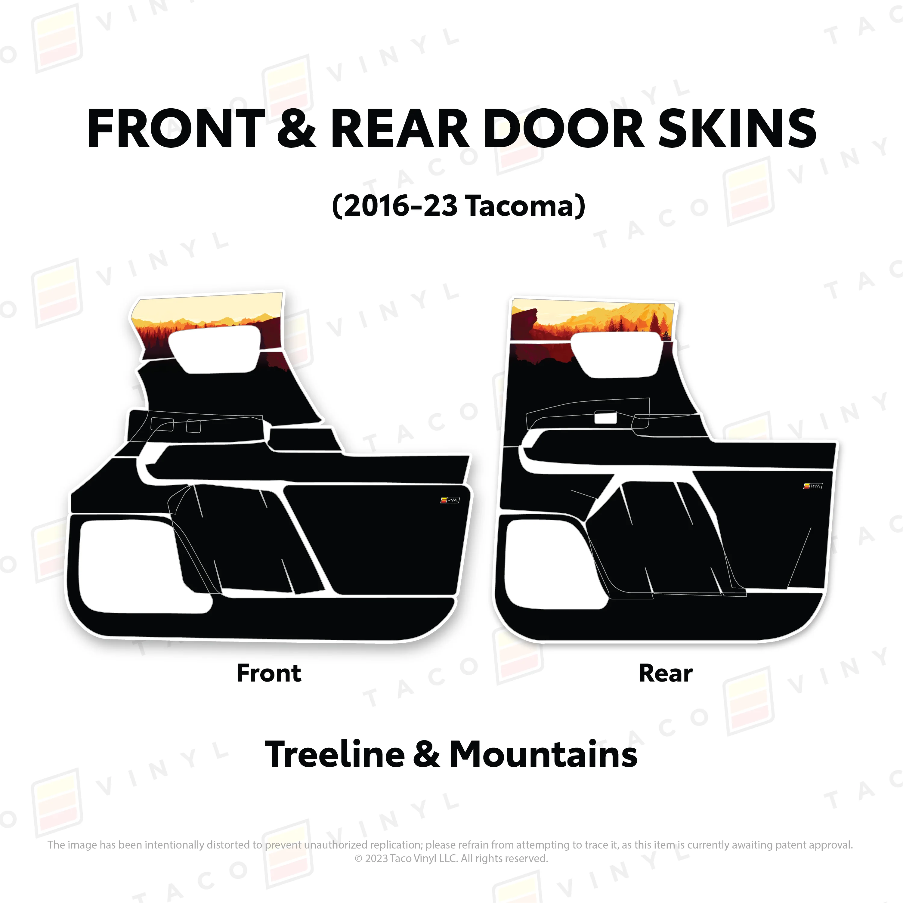 Taco Vinyl Door Skins for Tacoma (2016-2023) - Image 27