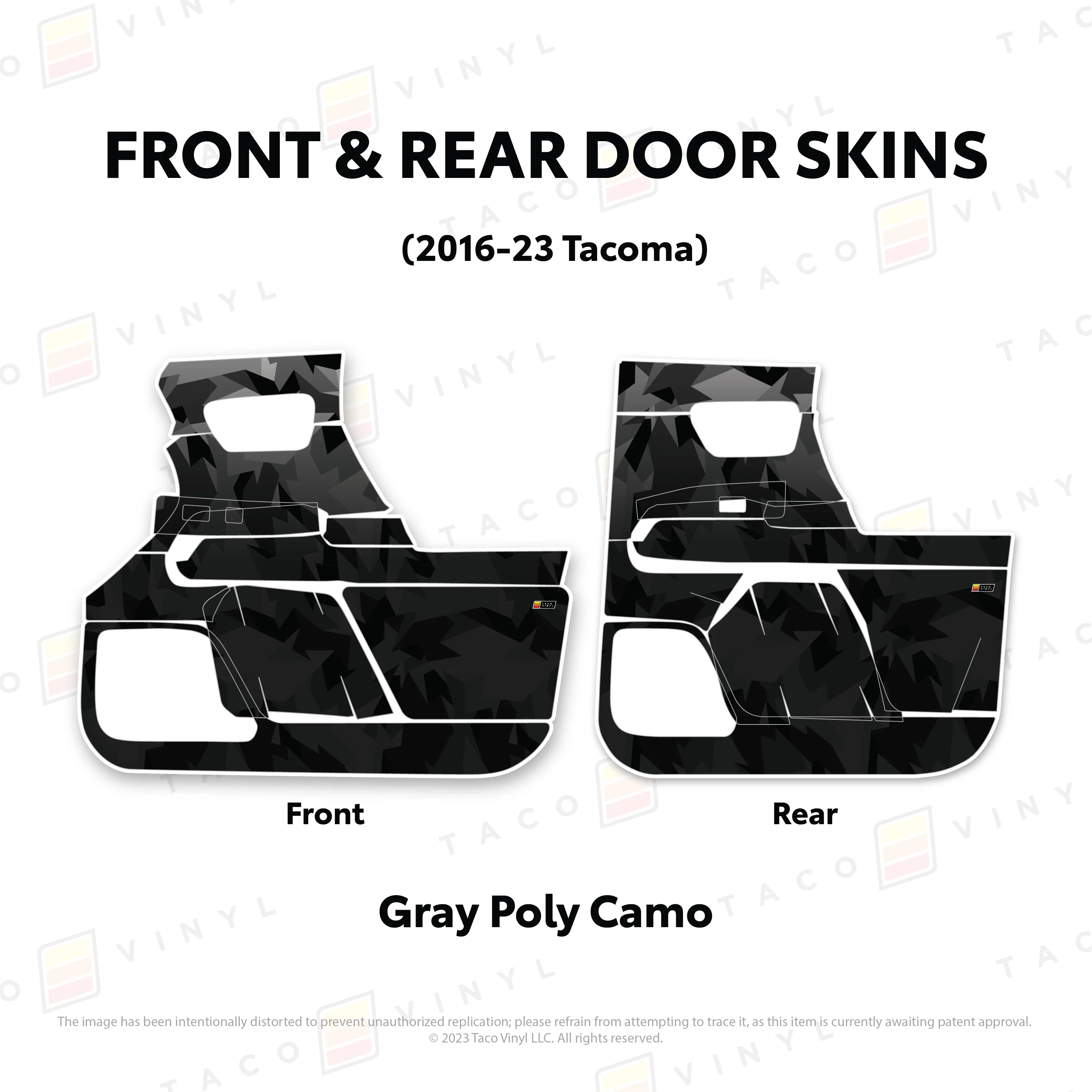 Taco Vinyl Door Skins for Tacoma (2016-2023) - Image 3