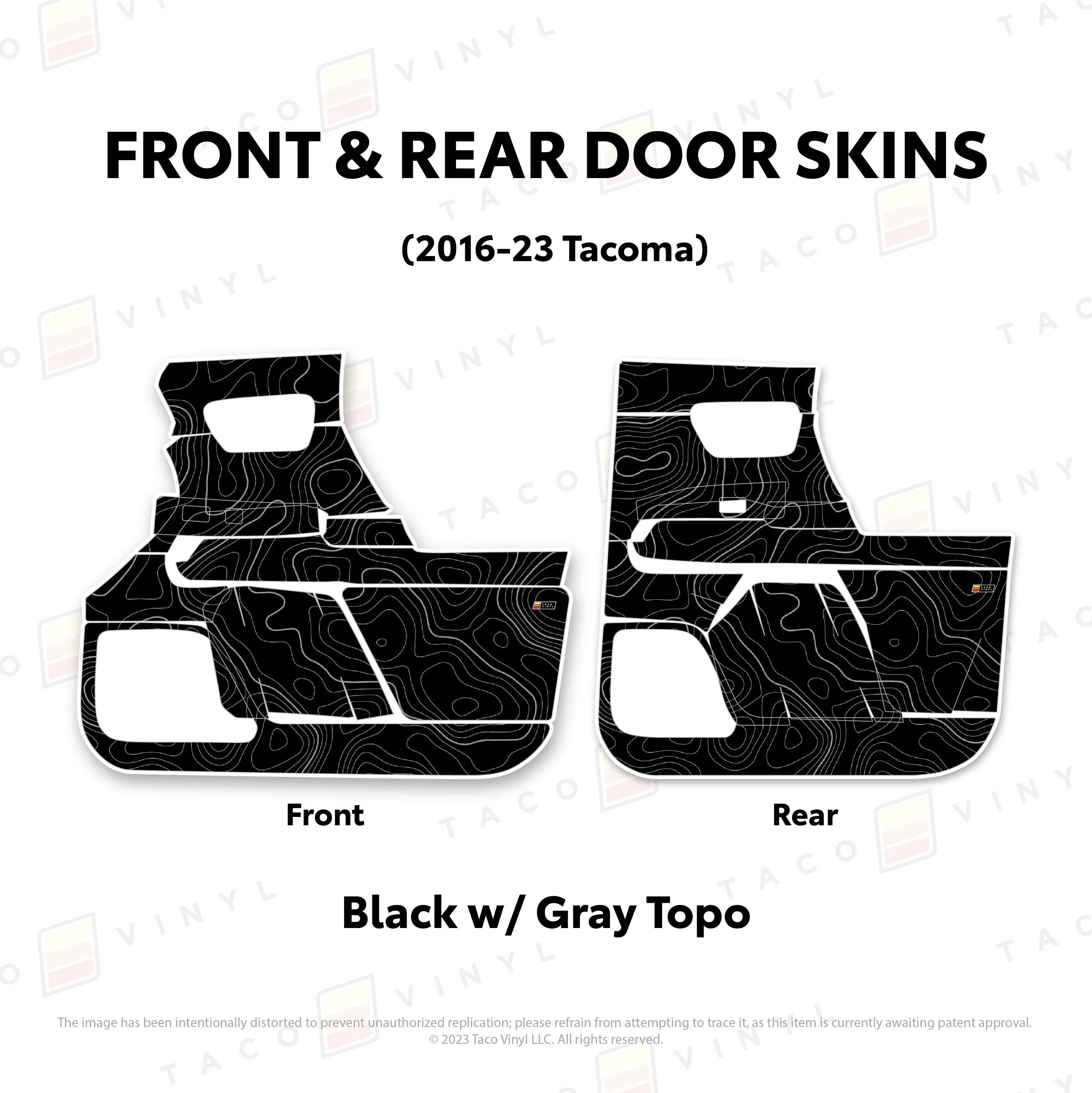 Taco Vinyl Door Skins for Tacoma (2016-2023) - Image 36