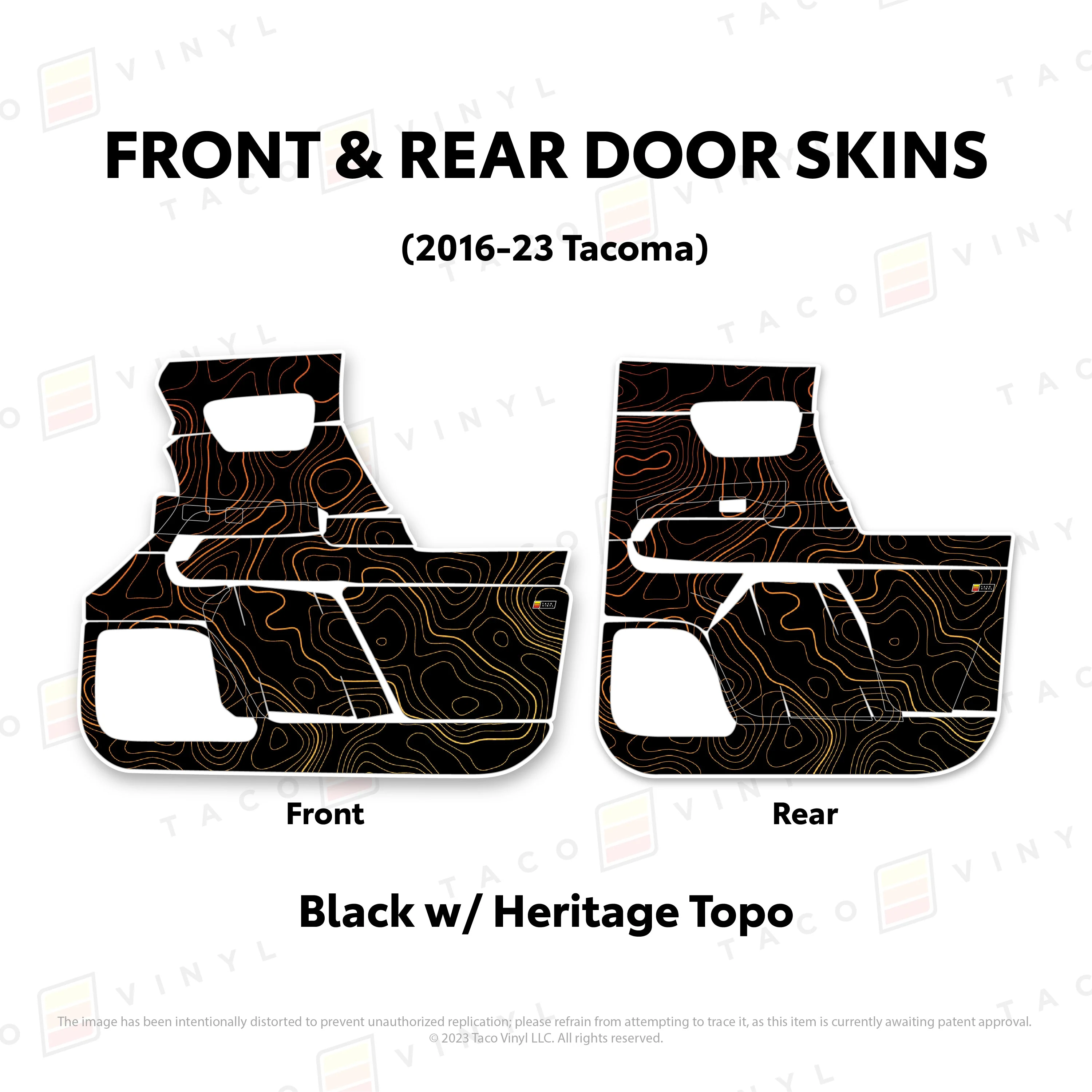 Taco Vinyl Door Skins for Tacoma (2016-2023) - Image 39
