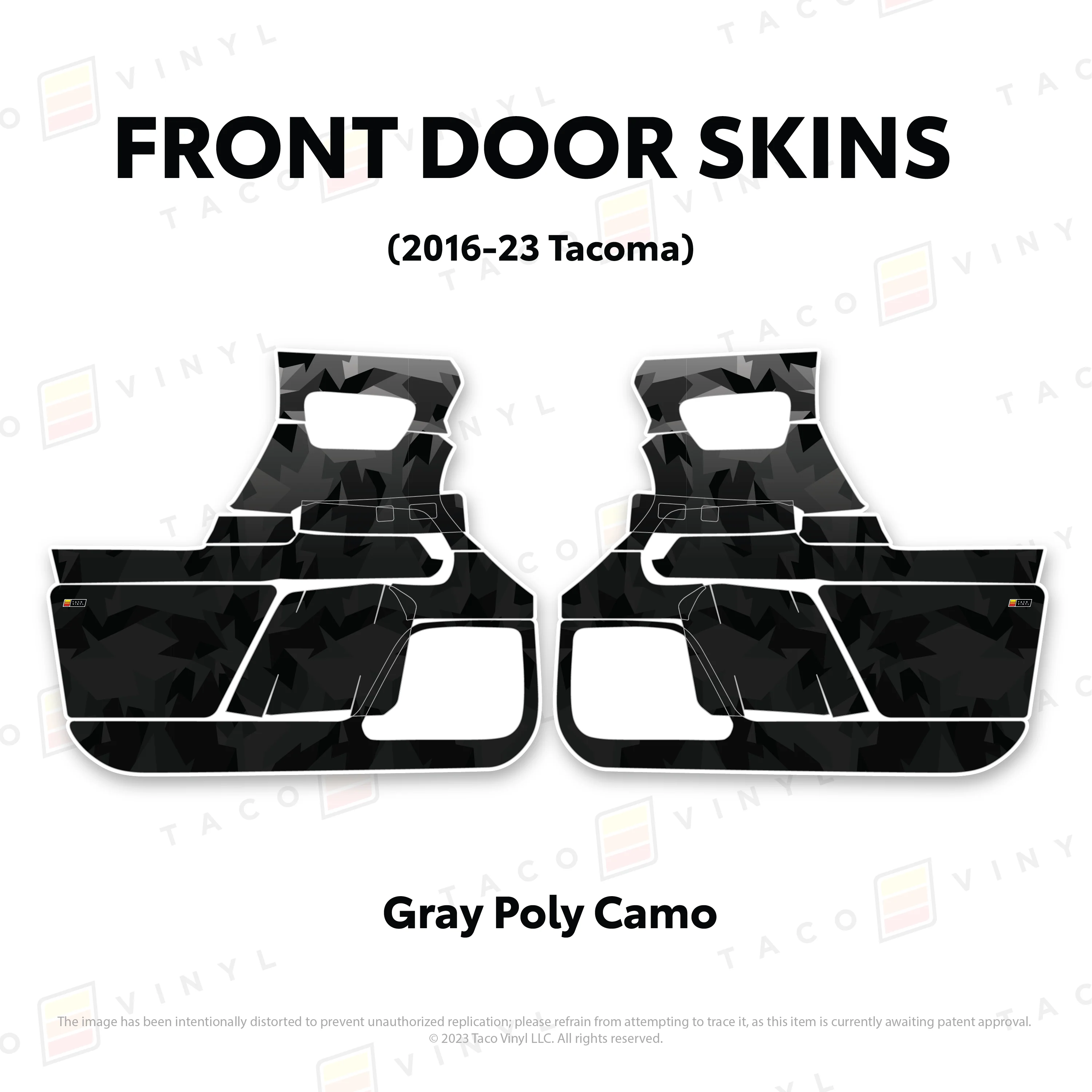 Taco Vinyl Door Skins for Tacoma (2016-2023) - Image 4
