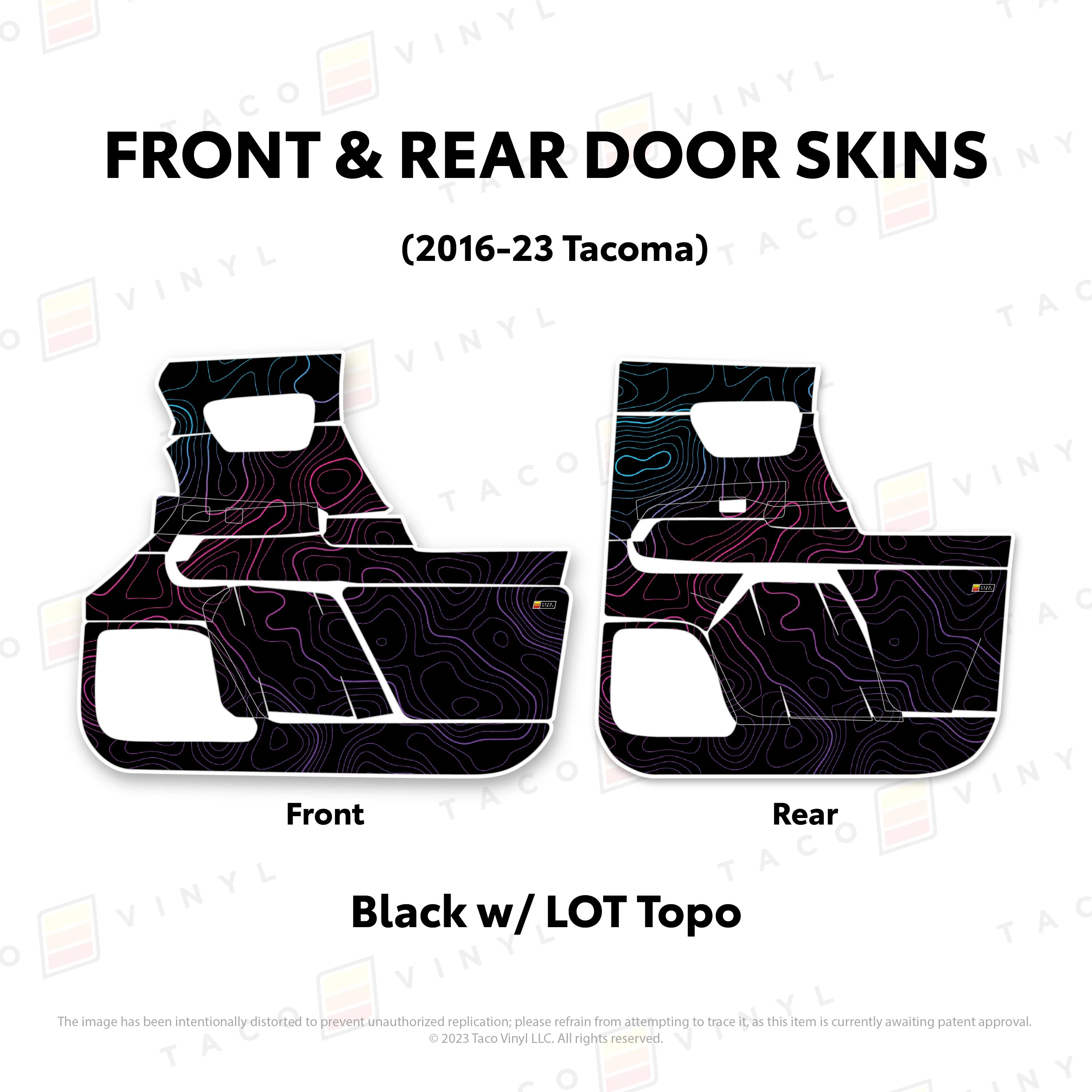 Taco Vinyl Door Skins for Tacoma (2016-2023) - Image 51