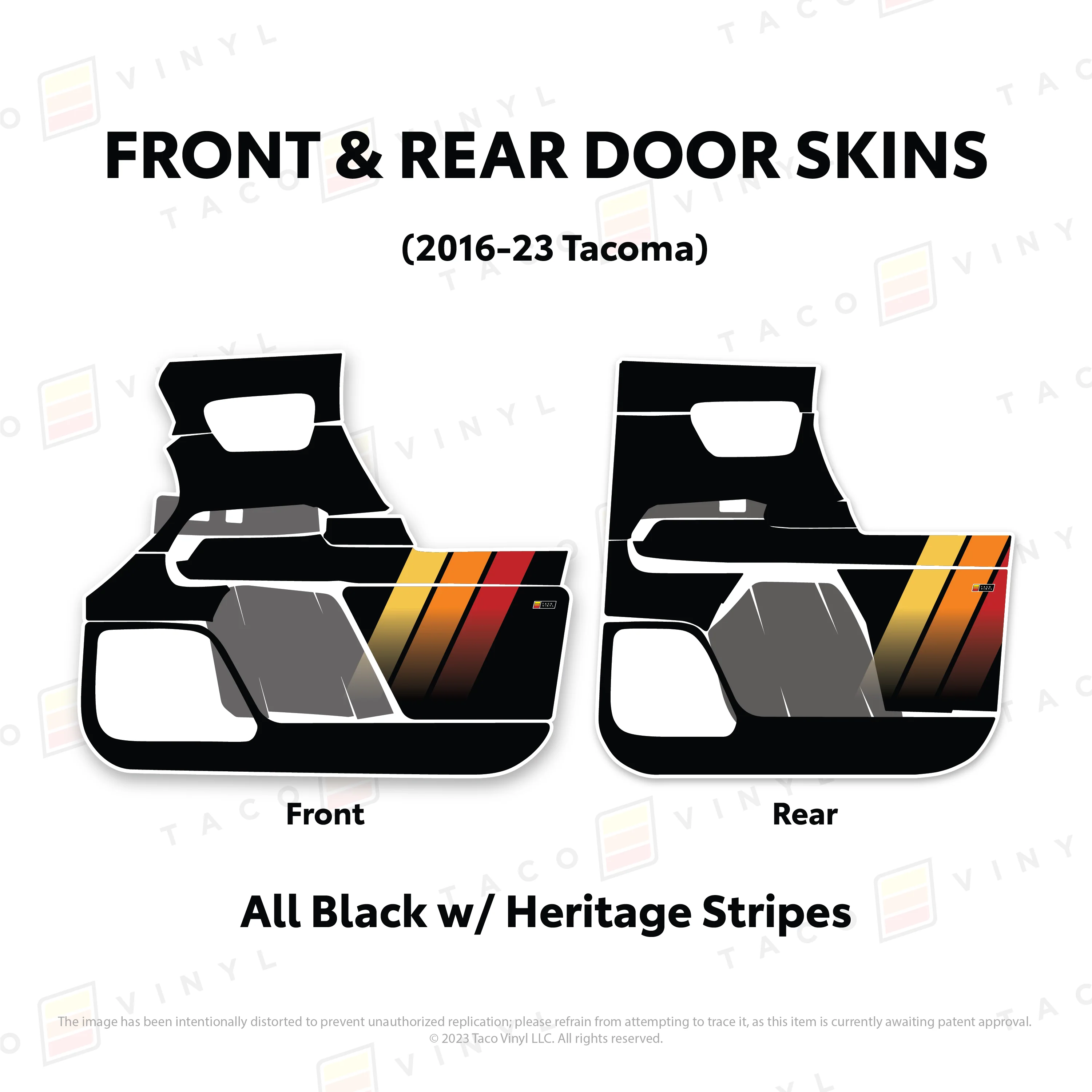 Taco Vinyl Door Skins for Tacoma (2016-2023) - Image 54
