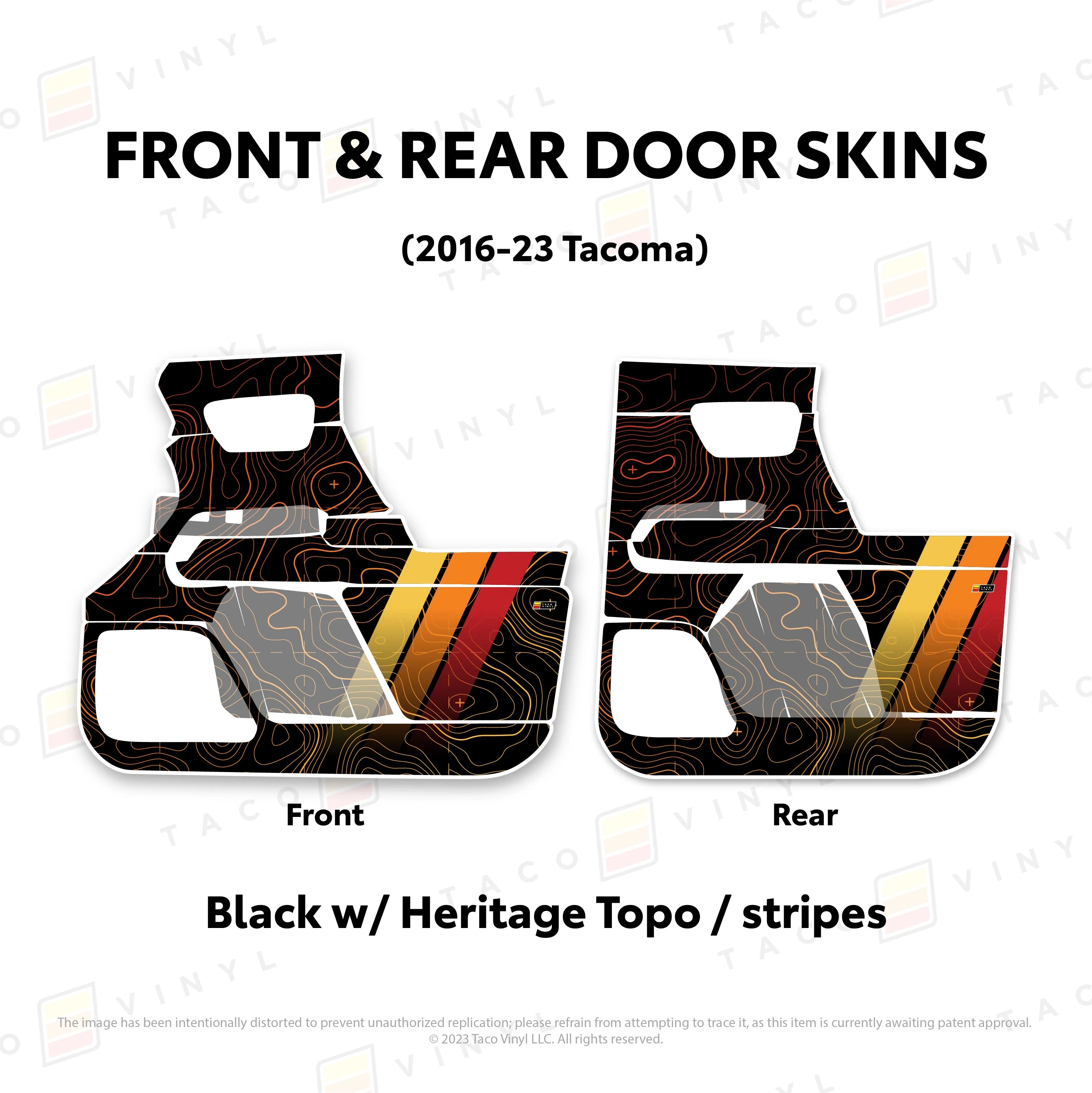 Taco Vinyl Door Skins for Tacoma (2016-2023) - Image 57