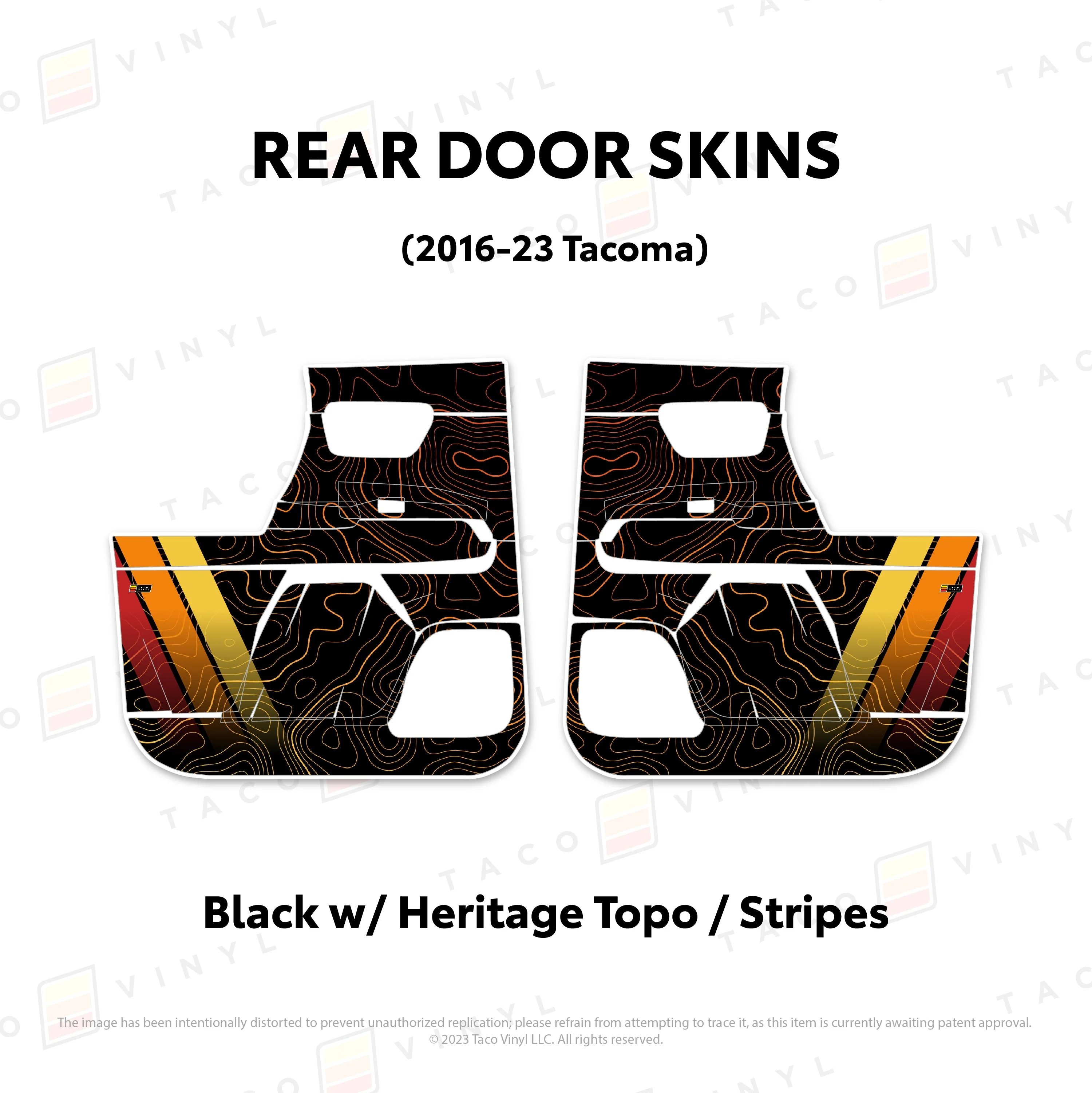 Taco Vinyl Door Skins for Tacoma (2016-2023) - Image 59