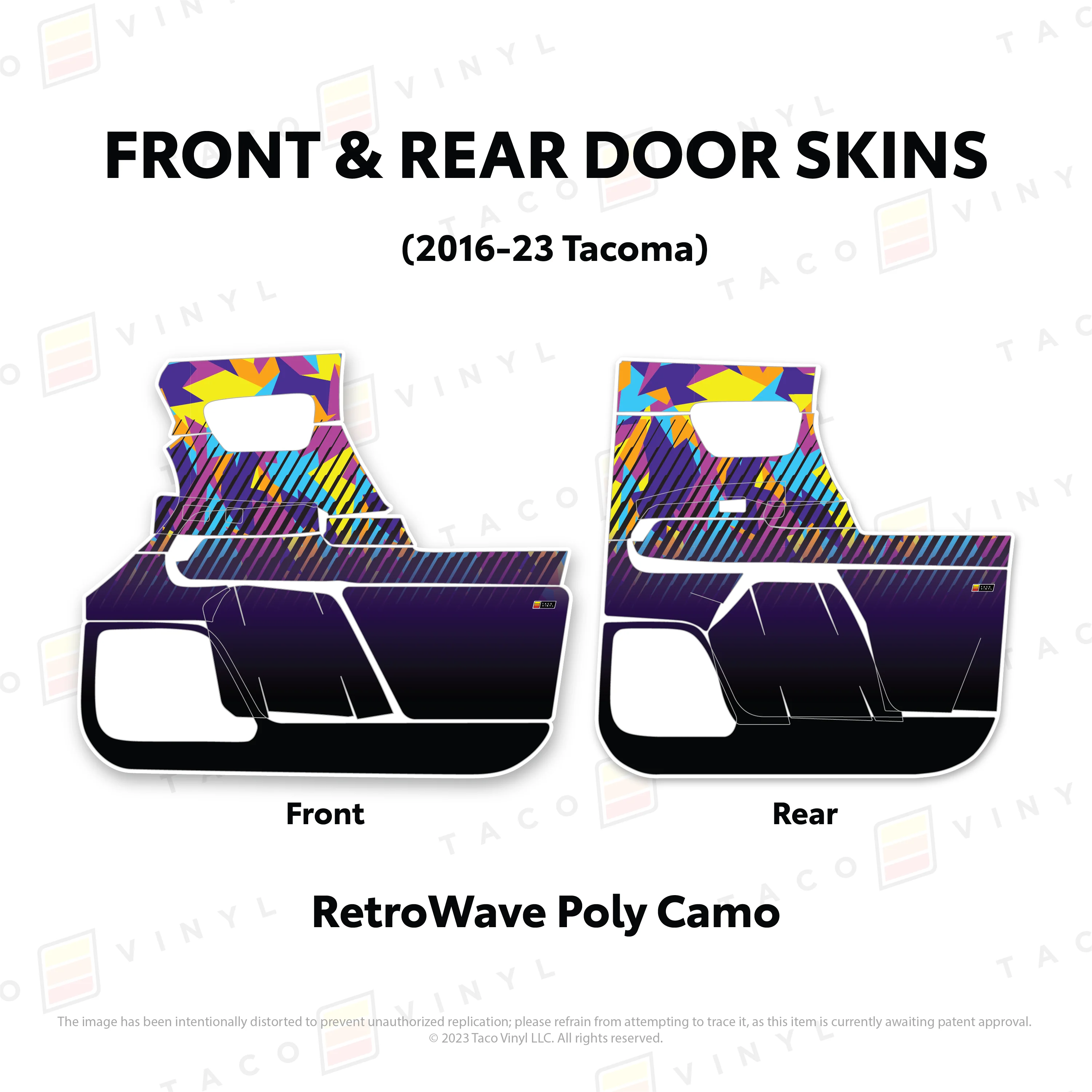 Taco Vinyl Door Skins for Tacoma (2016-2023) - Image 6