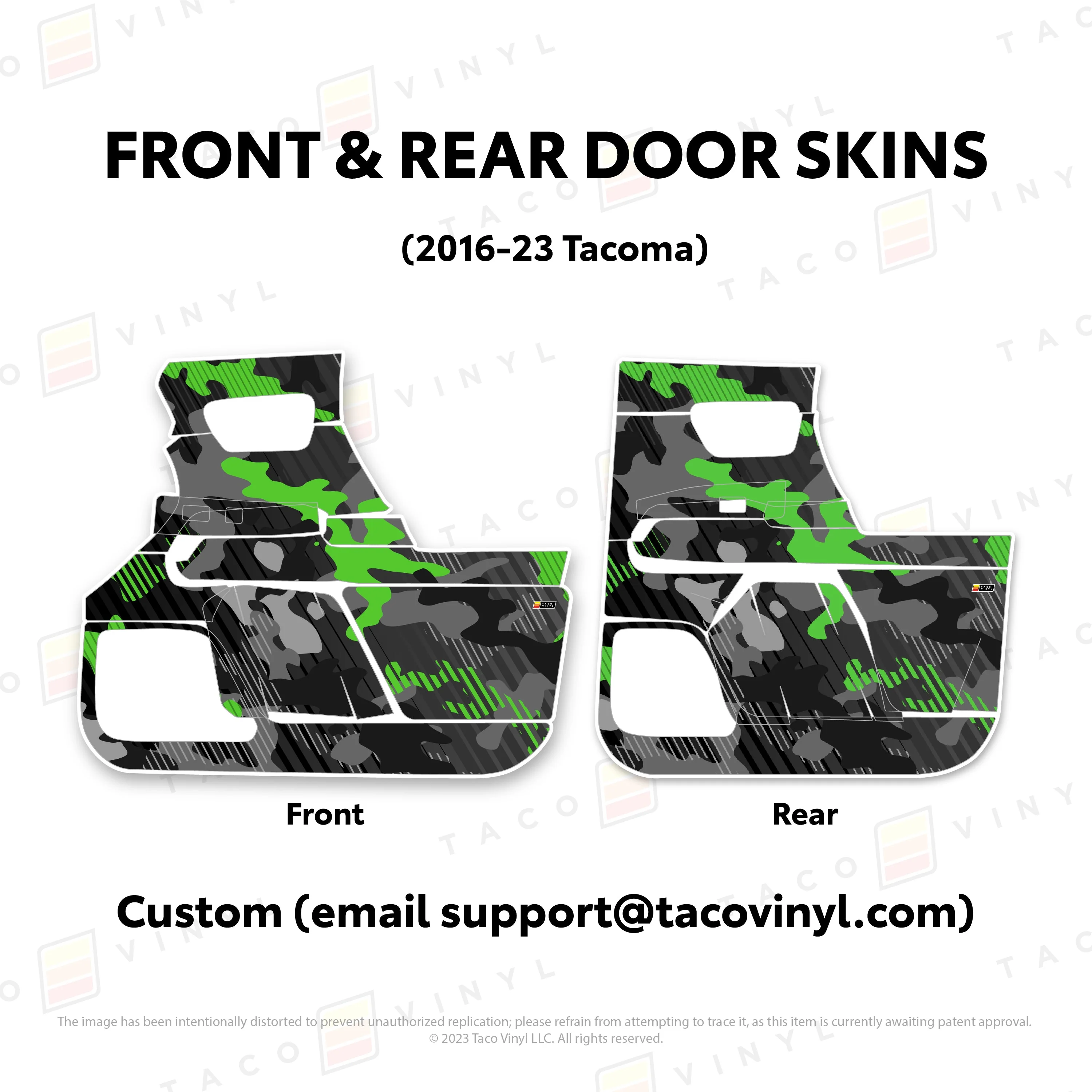 Taco Vinyl Door Skins for Tacoma (2016-2023) - Image 60