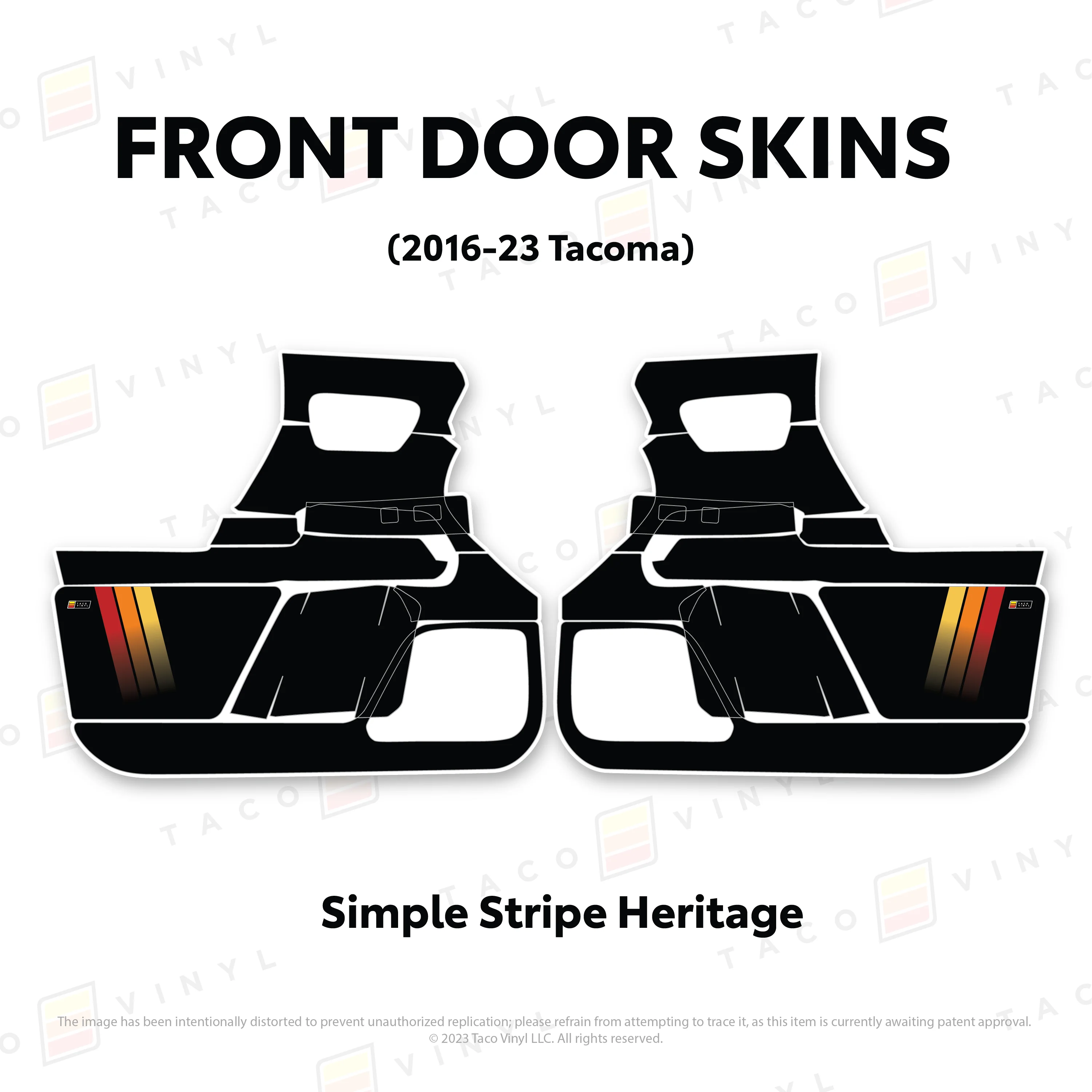 Taco Vinyl Door Skins for Tacoma (2016-2023) - Image 63