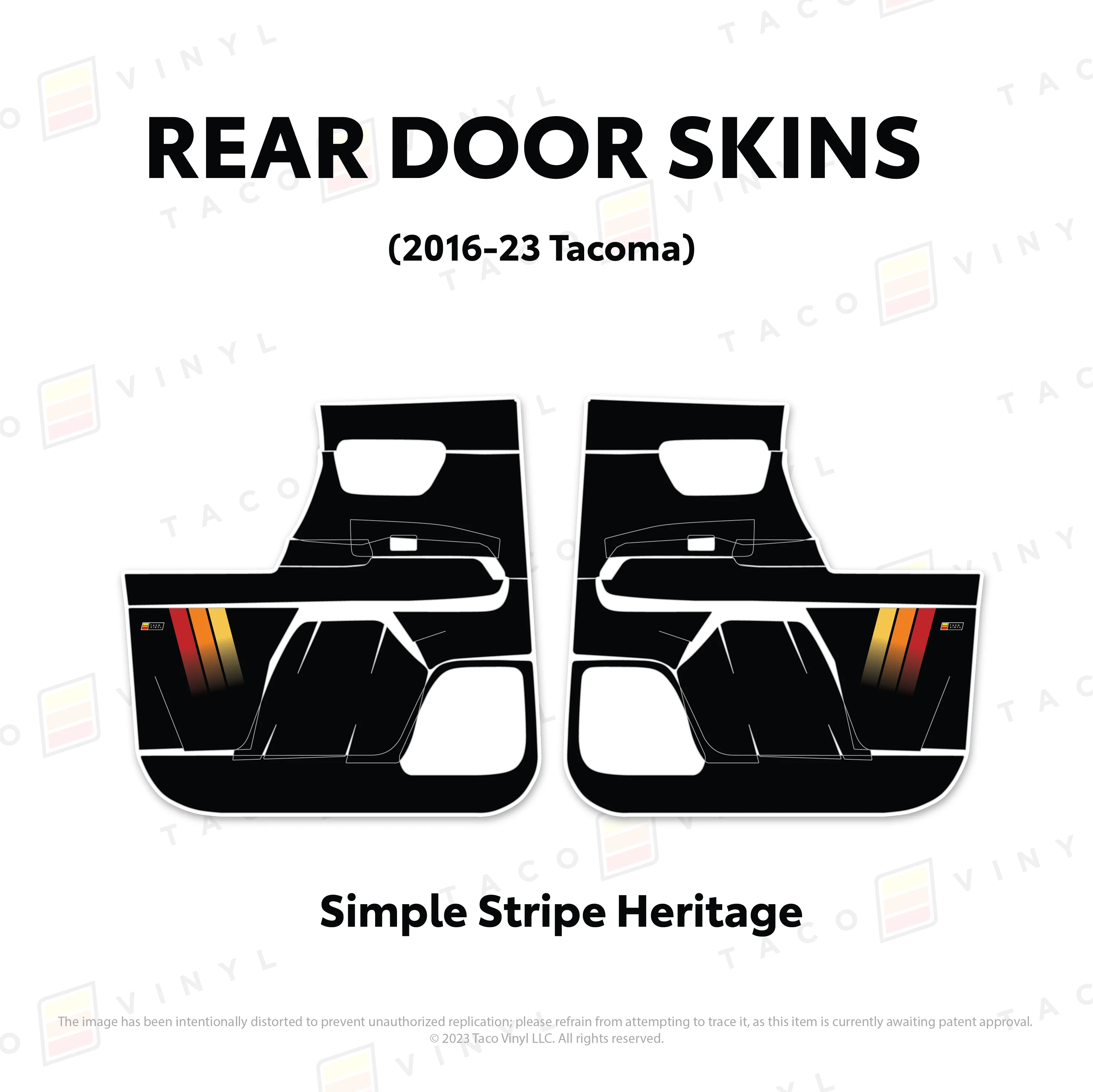 Taco Vinyl Door Skins for Tacoma (2016-2023) - Image 66