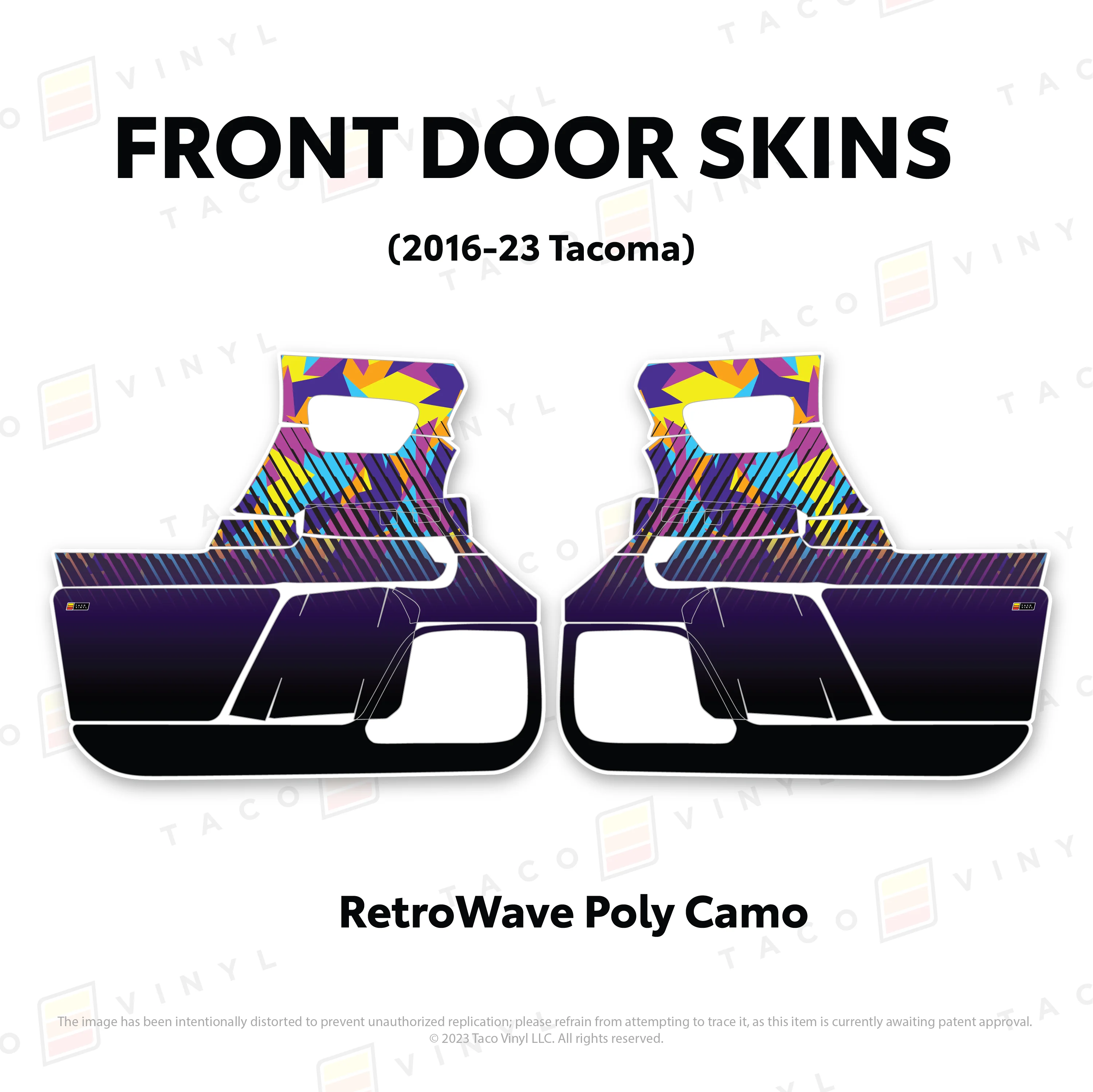 Taco Vinyl Door Skins for Tacoma (2016-2023) - Image 7