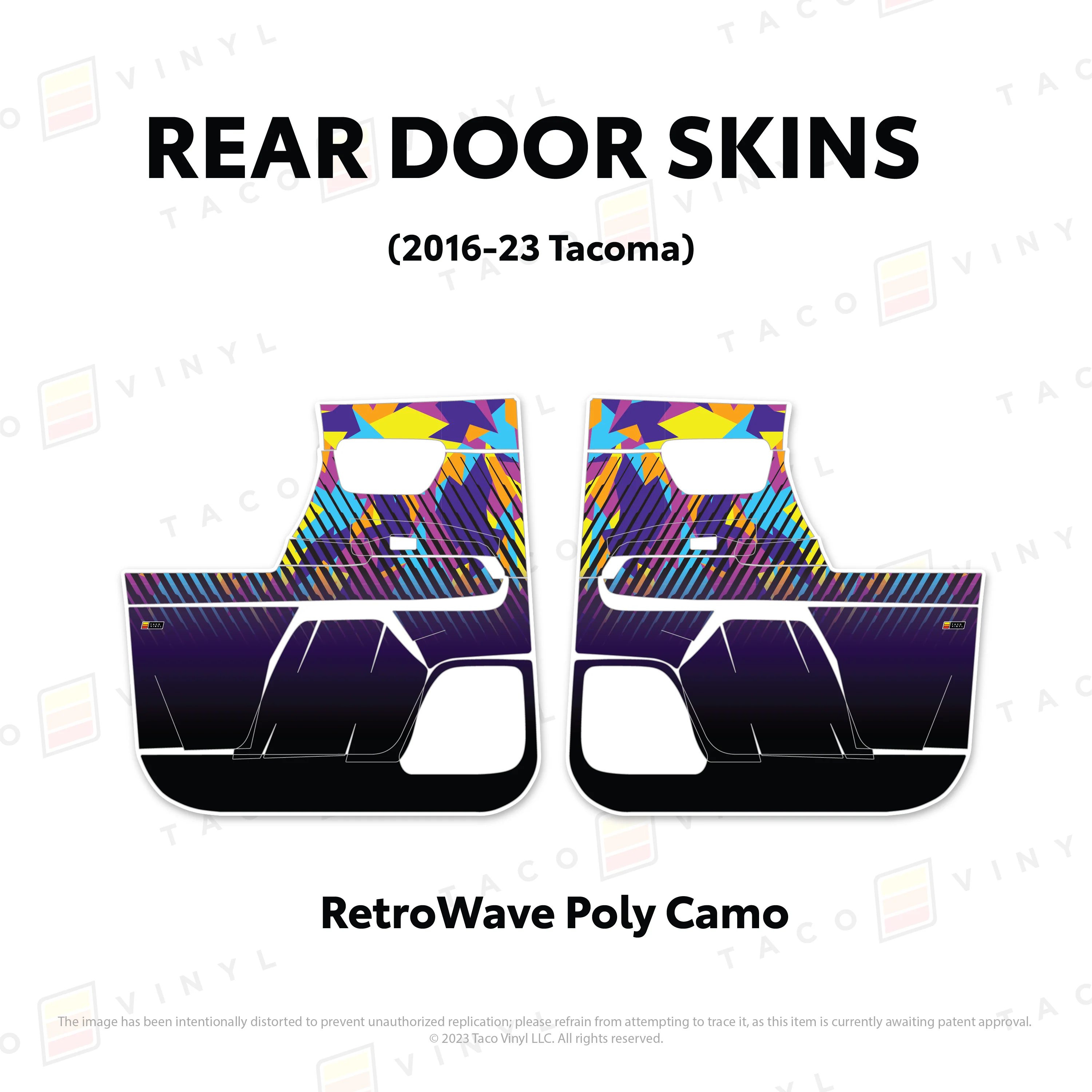 Taco Vinyl Door Skins for Tacoma (2016-2023) - Image 8